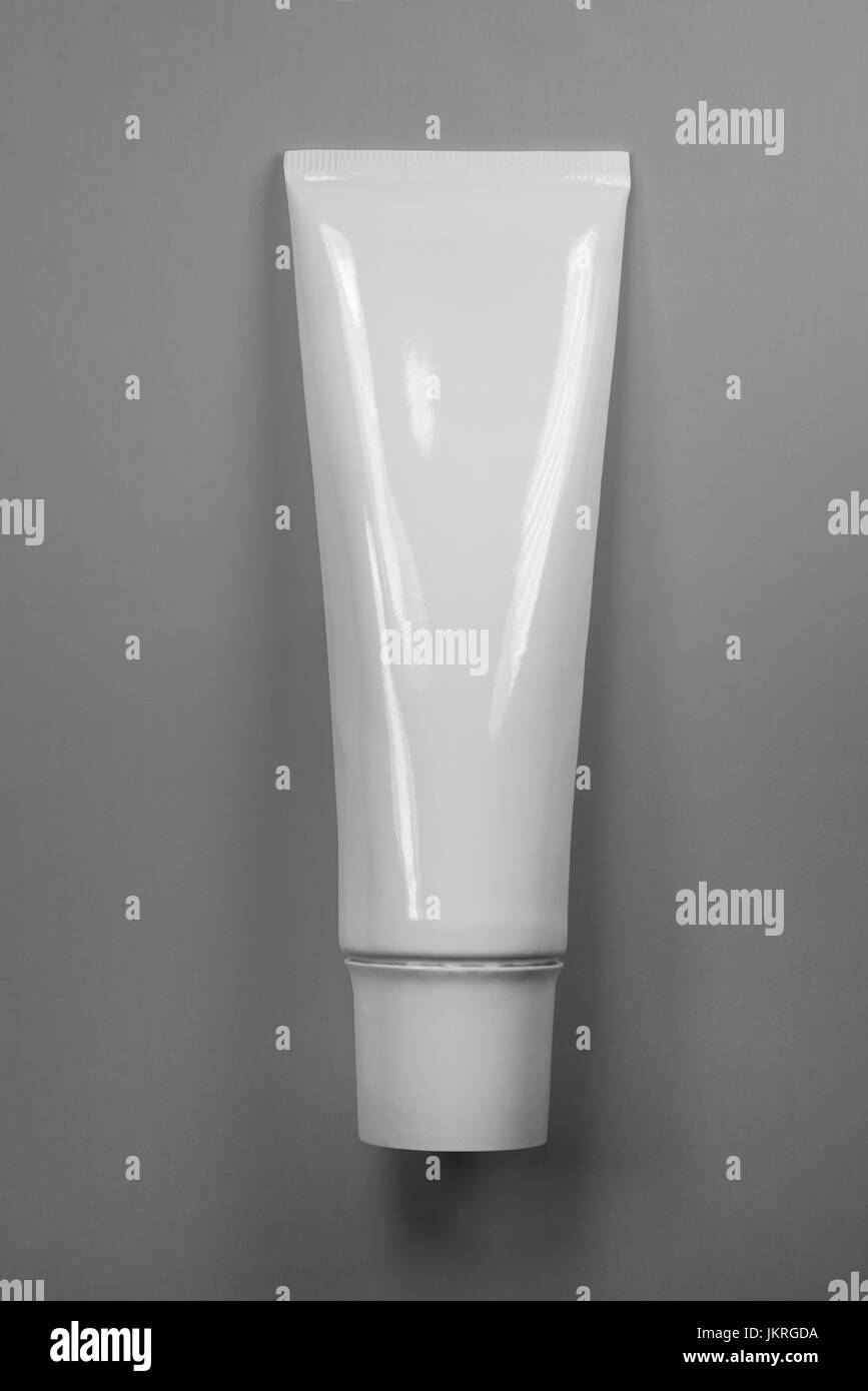 weiße Kunststoff-Rohr Stockfoto