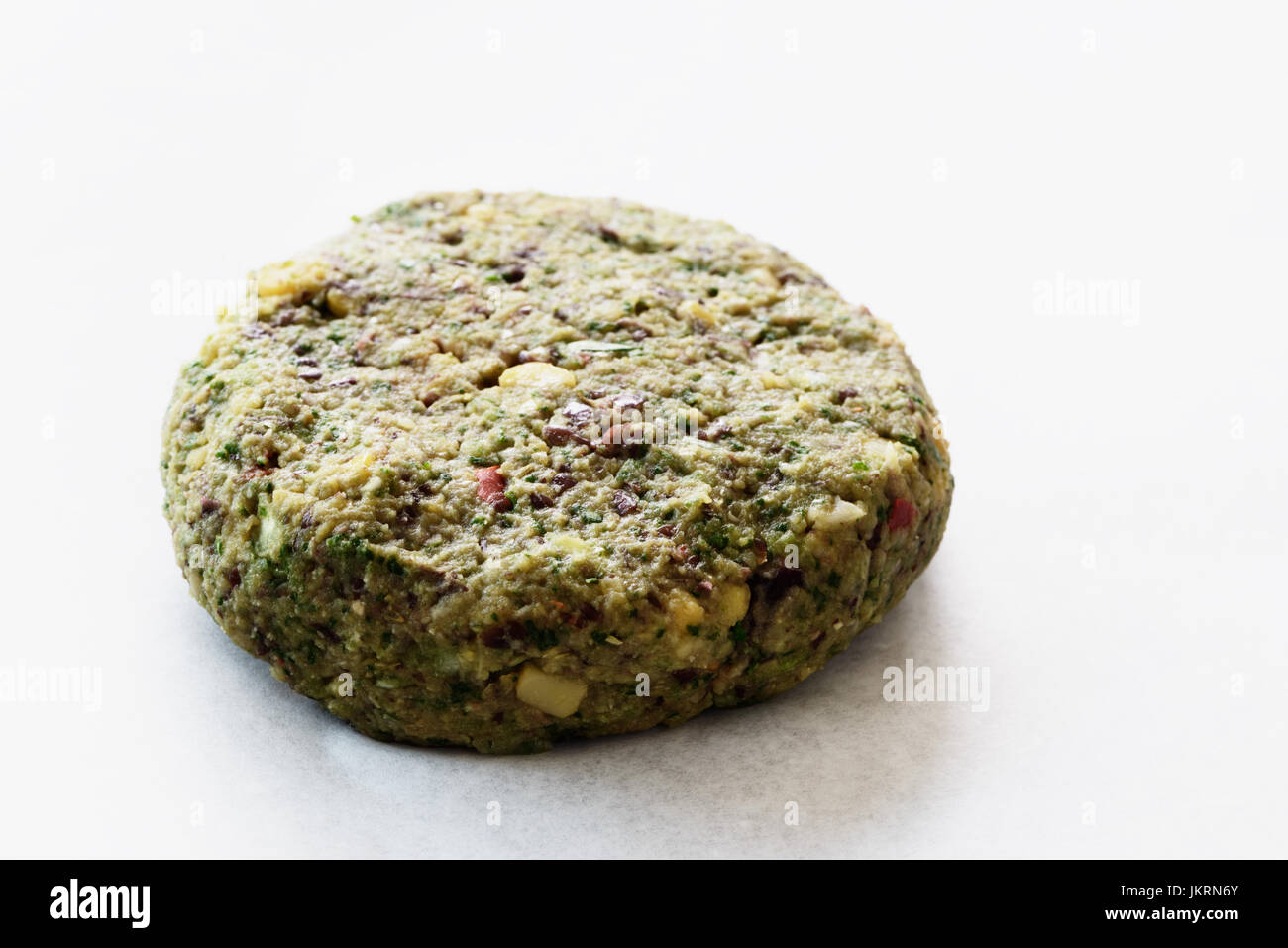 Spinat vegane Burger, hausgemachte burger Stockfoto