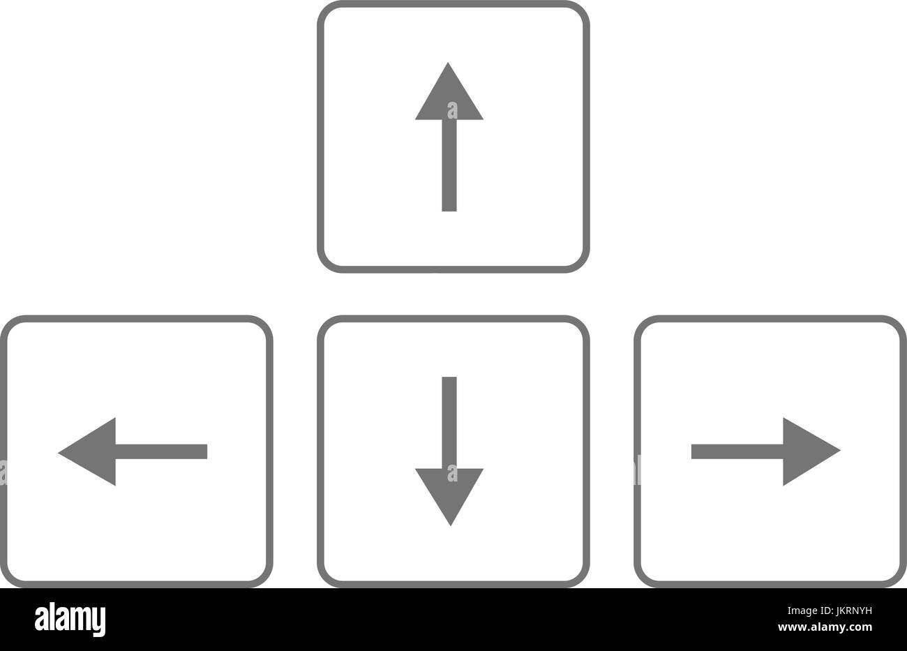 Vektor Pfeile Tasten Tastatur auf Hintergrund Schlüssel Stock-Vektorgrafik  - Alamy