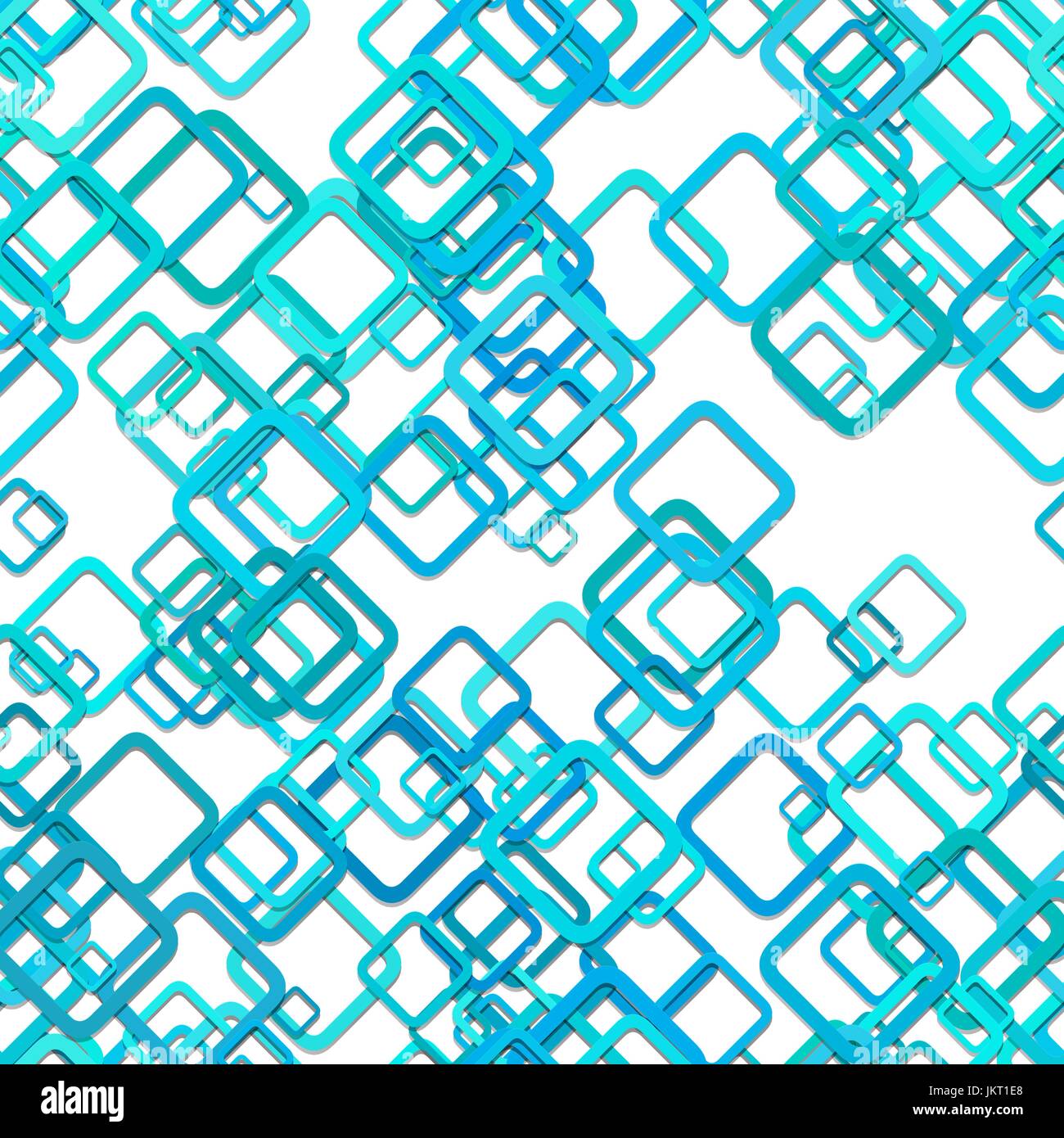Nahtlose quadratische Hintergrundmuster - Vektor-Illustration von Diagonale Quadrate in blaugrünen Tönen mit Schatteneffekt Stock Vektor