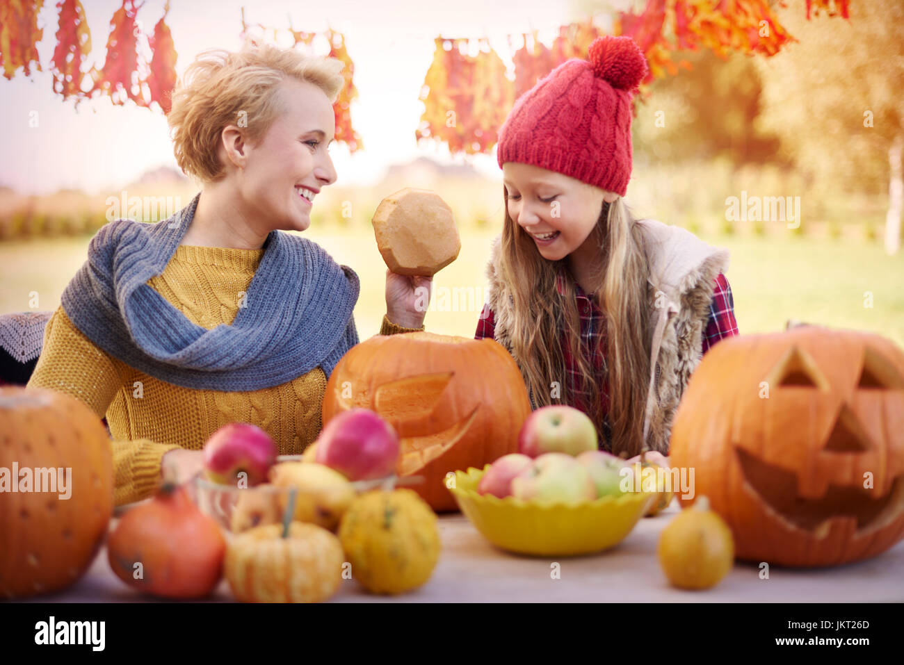 Spaß während der Halloween-party Stockfoto