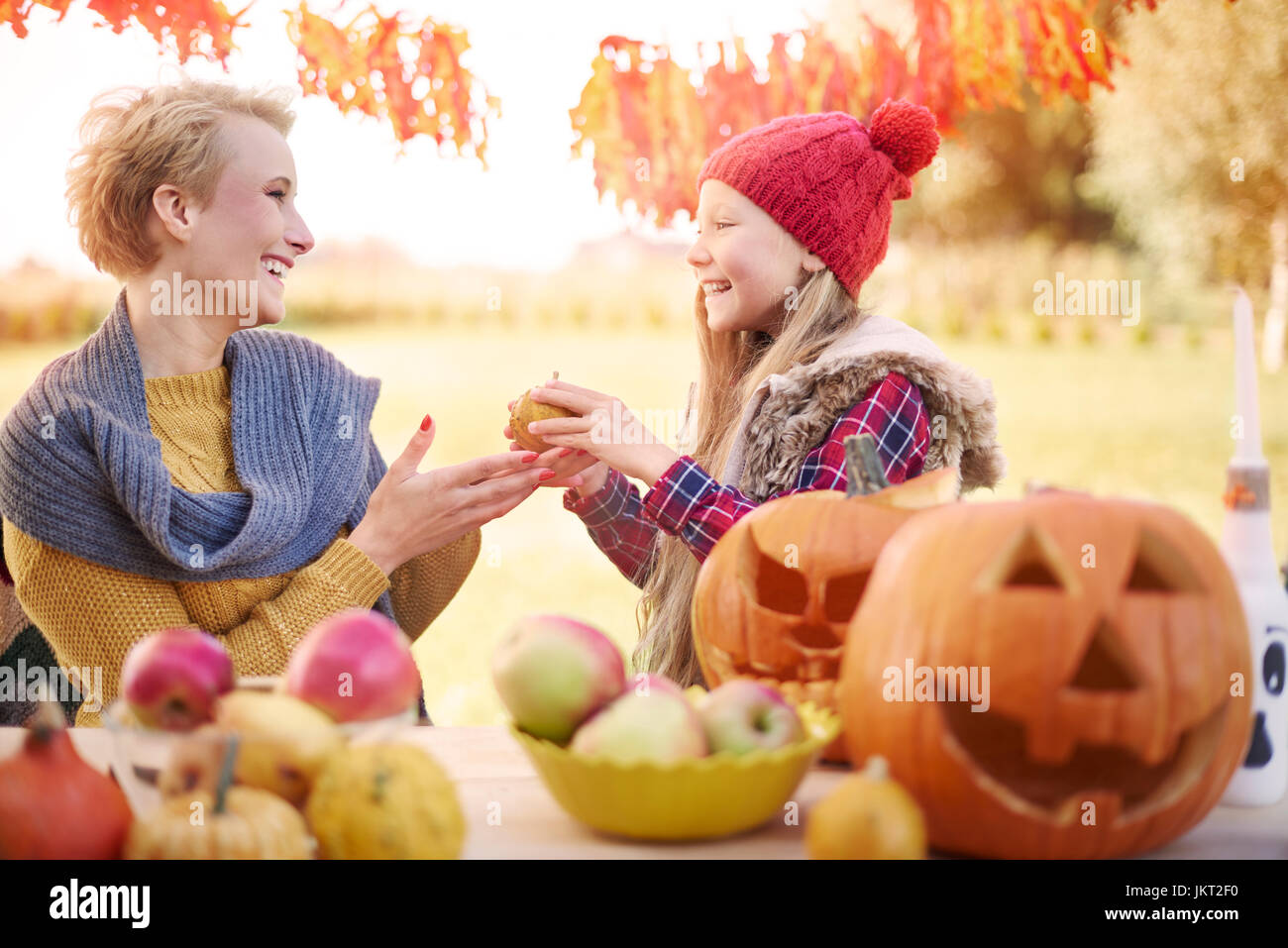 Kostbare Zeit mit meiner Mama Stockfoto
