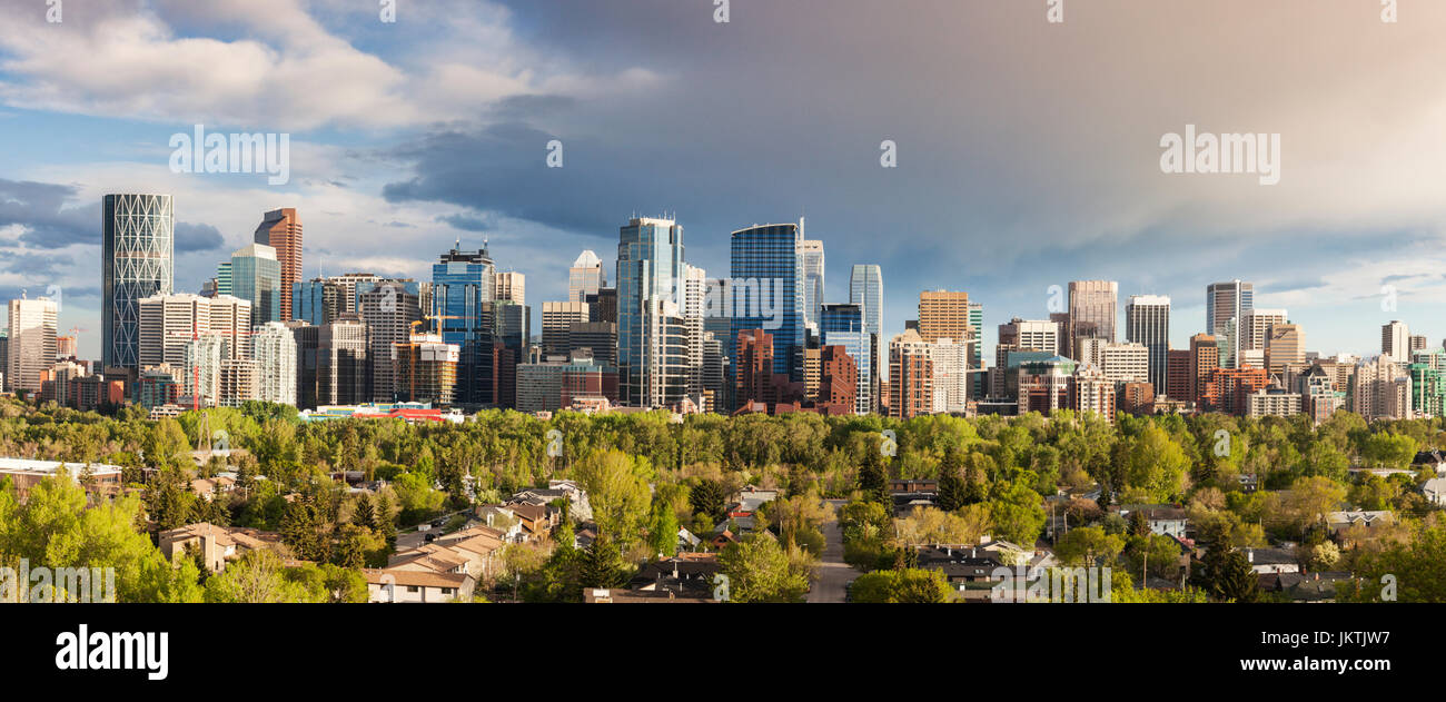 Calgary - Panorama der Stadt. Calgary, Alberta, Kanada. Stockfoto