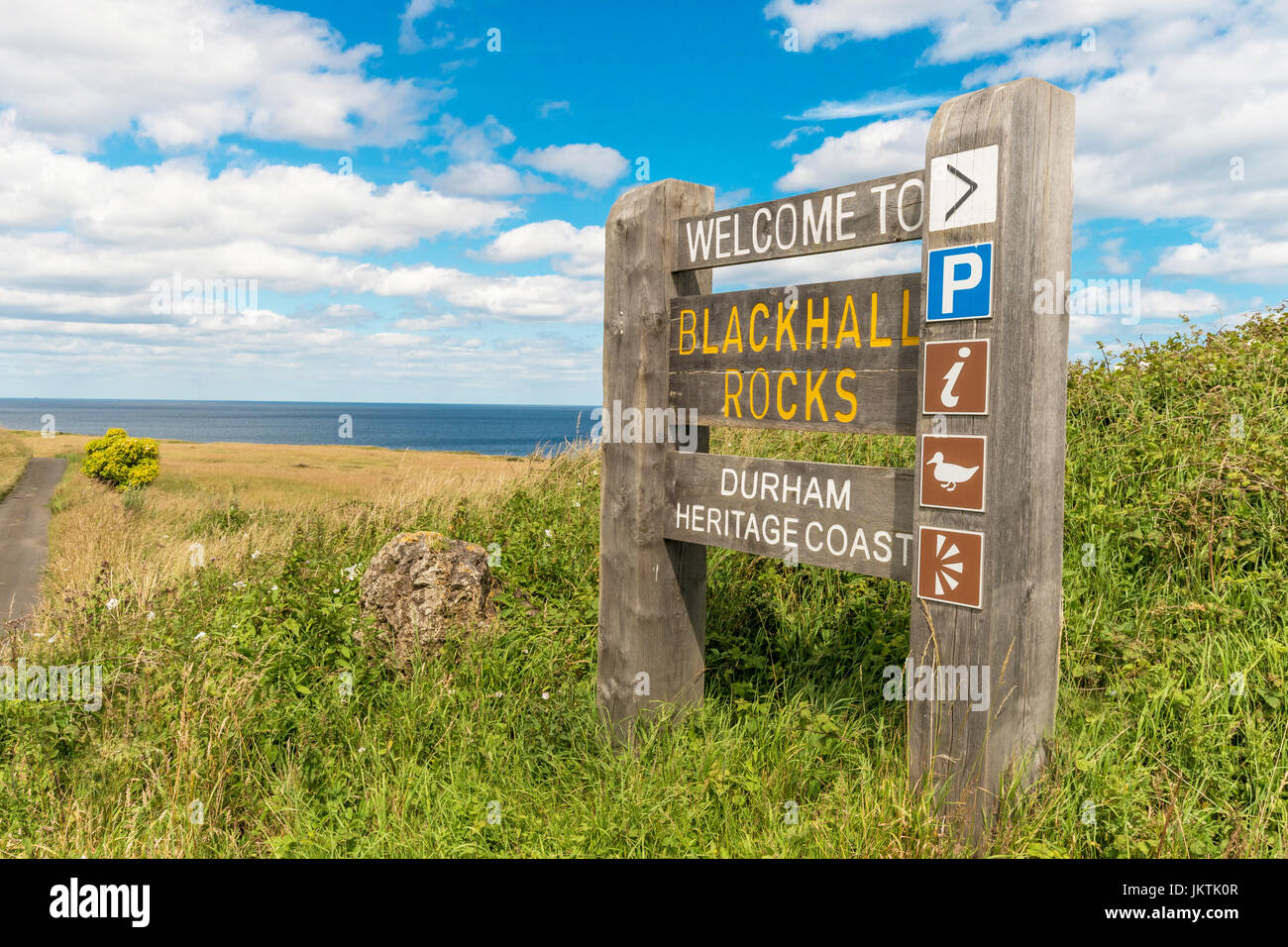 Blackball Felsen, County Durham, Großbritannien Stockfoto