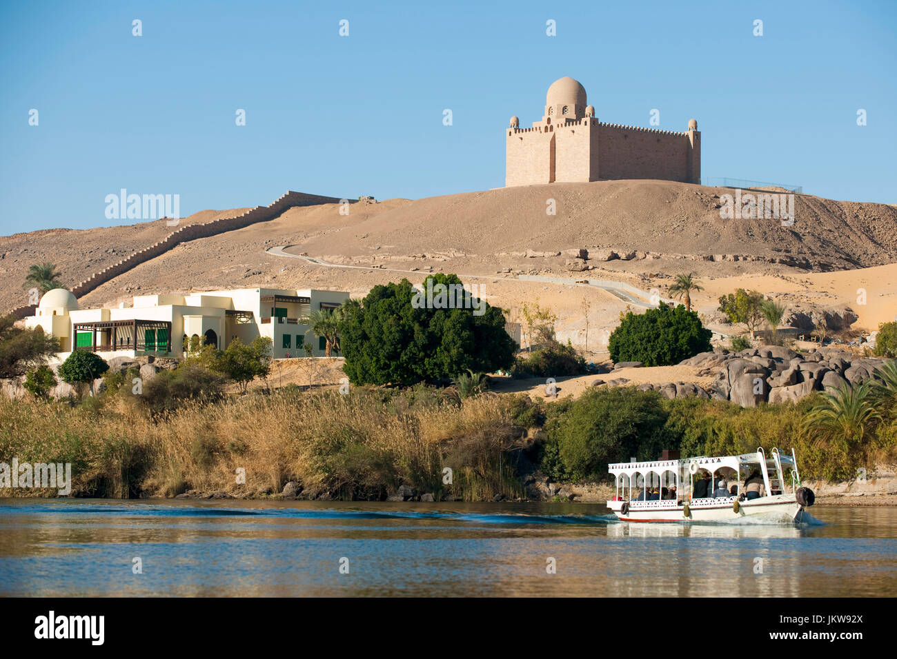 Aegypten, Assuan, Mausoleum des Aga Khan am Westufer des Nils
