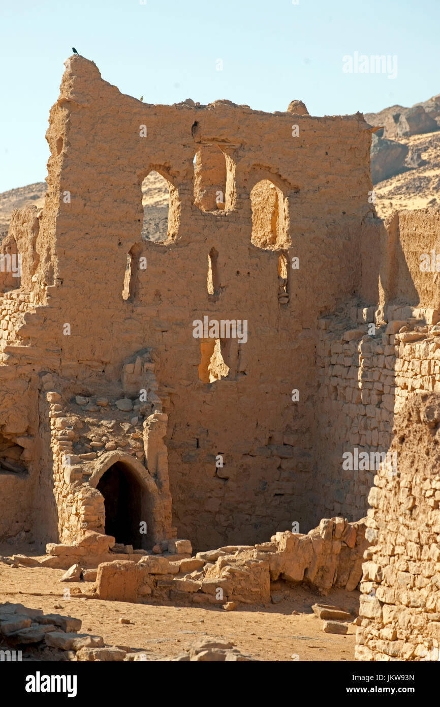 Ägypten, Assuan, Simeonskloster, Speisesaal (Refektorium) an der Nordseite Stockfoto