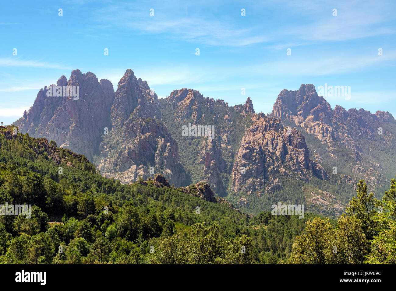 Aiguilles de Bavella, Parc Naturel regional de Corse, Korsika, Frankreich Stockfoto