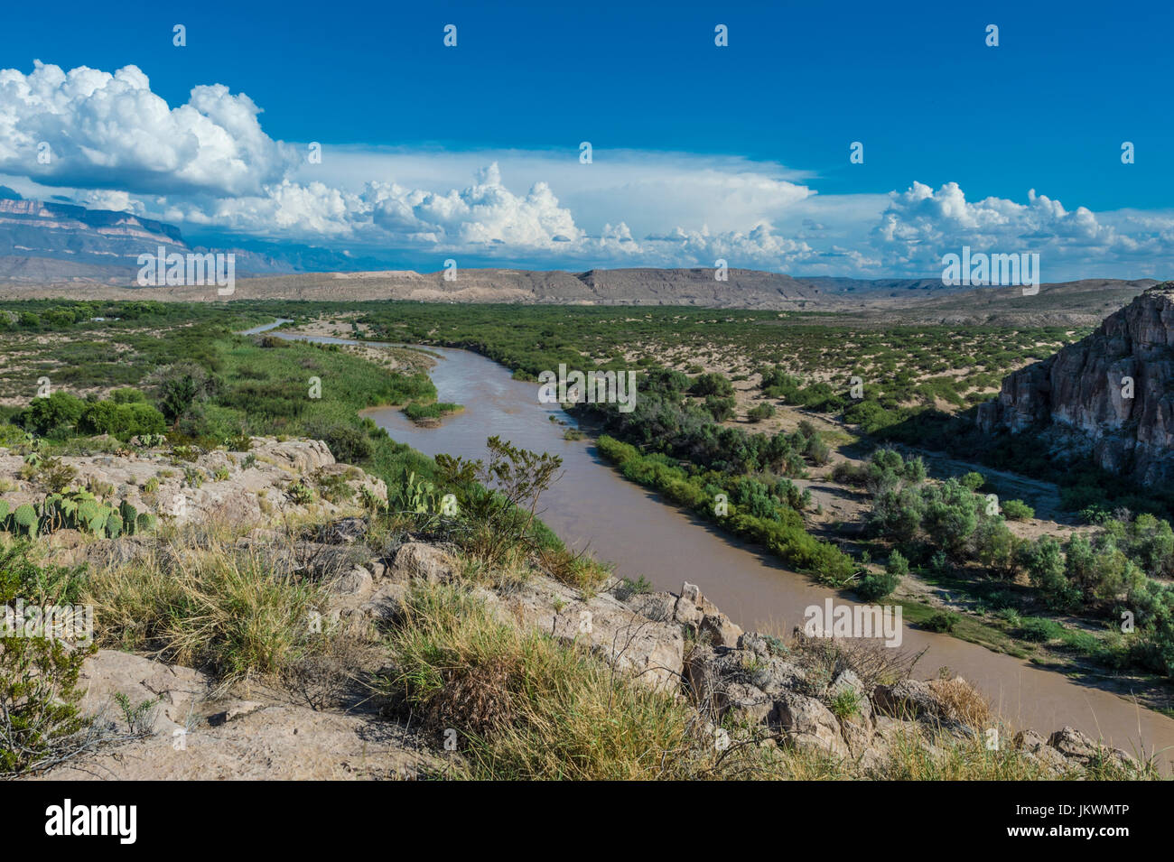 Rio Grande River in Big Bend Nationalpark Stockfoto