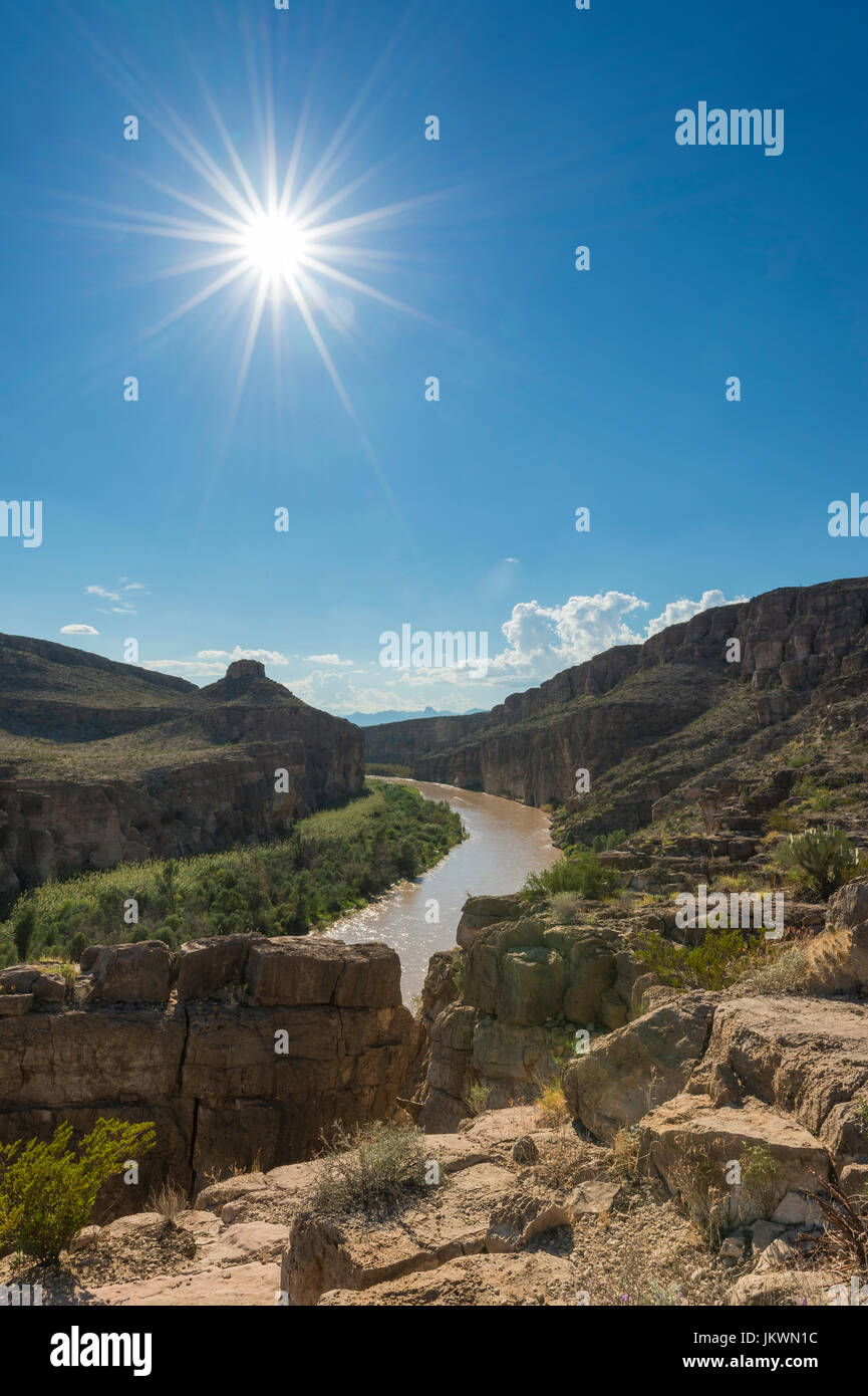 Rio Grande River in Big Bend Nationalpark Stockfoto