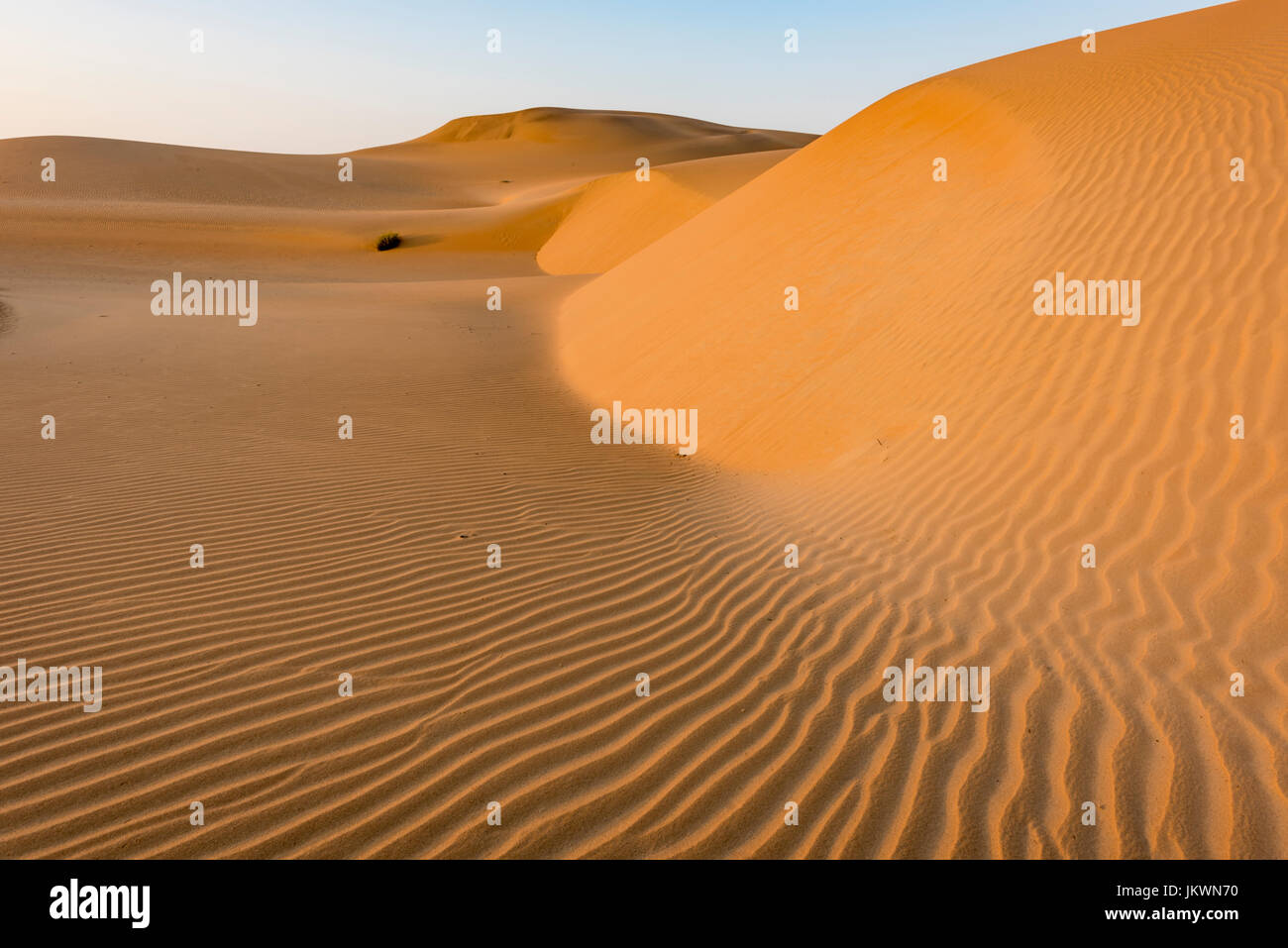 Sanddünen im frühen Morgenlicht in der Nähe von Serra Cafema Camp in Namibia. Stockfoto