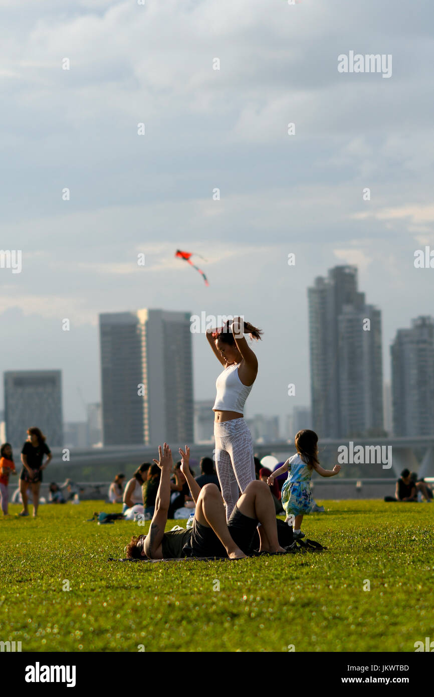 Skyline von Singapur Stockfoto