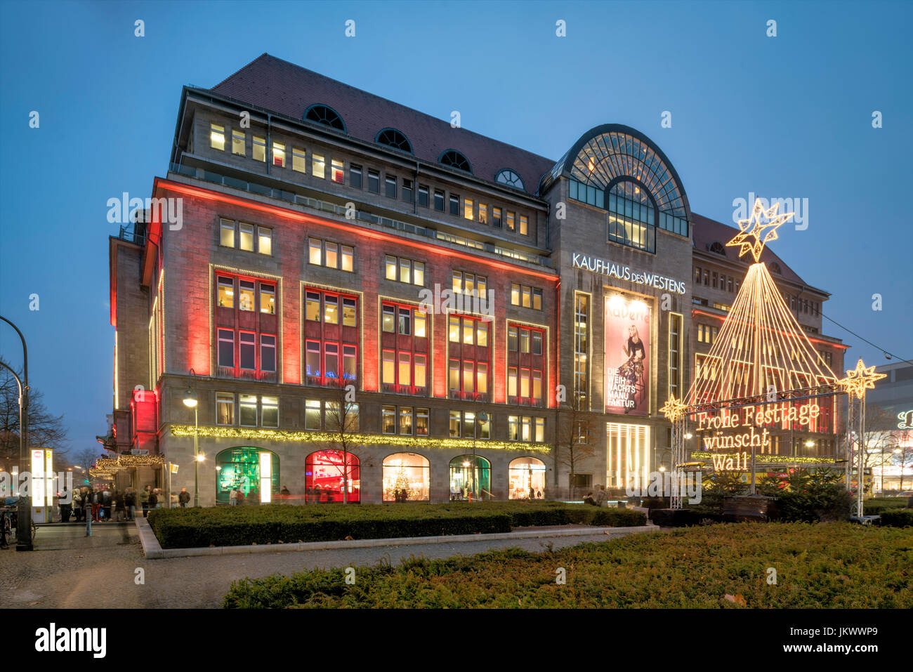 KA DE wir Weihnachten Beleuchtung, Tauenziehen, Berlin Stockfoto