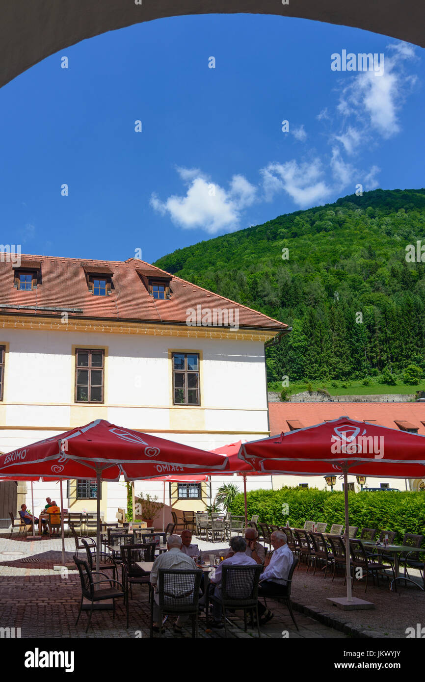 Kartause (Kartause) Gaming (Kartause Maria Thron), ehemaliges Kartäuser-Kloster, Restaurant, Gaming, Niederösterreich, Mostviertel, Niederösterreich Stockfoto
