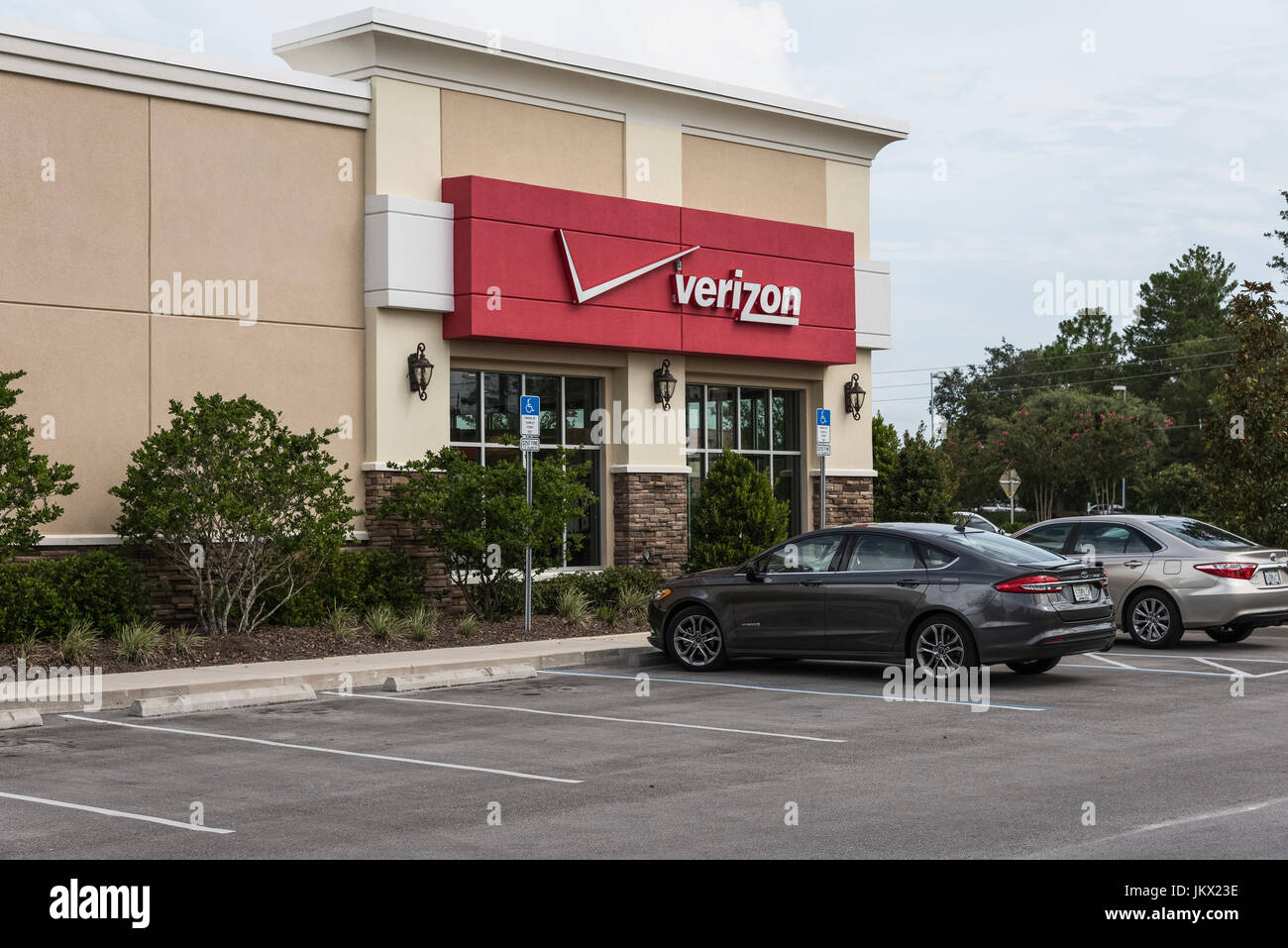 Verizon Wireless Handy Netz Storefront Stockfoto