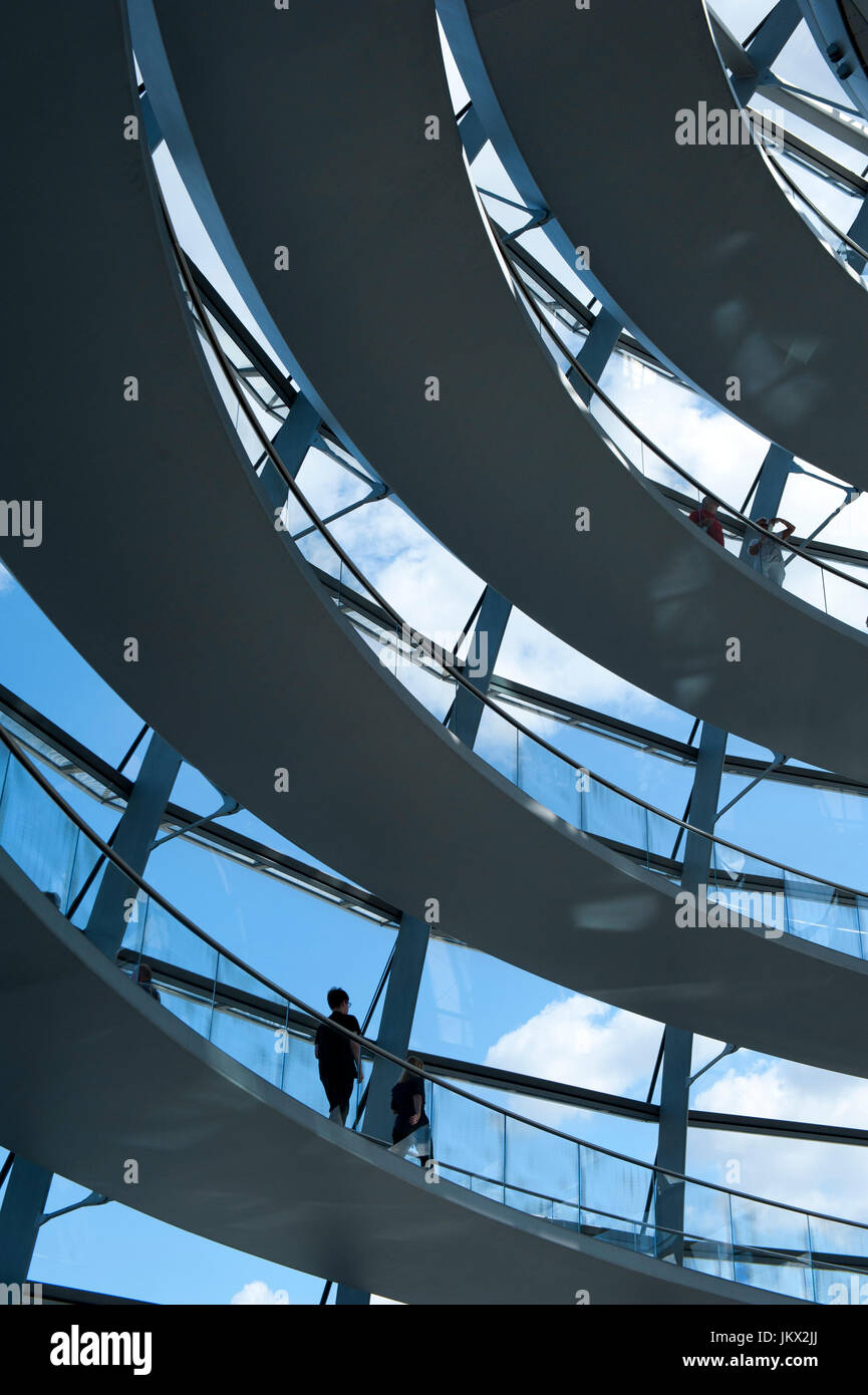 Innenraum Der Reichstag Glaskuppel, Berlin, Deutschland Stockfotografie