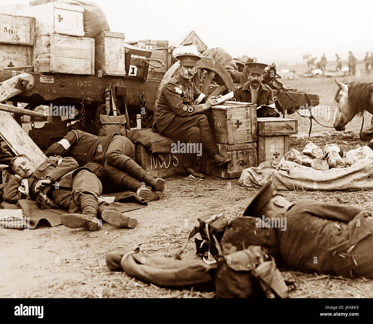 Britische Rote Kreuz ruhen während WW1 Stockfoto