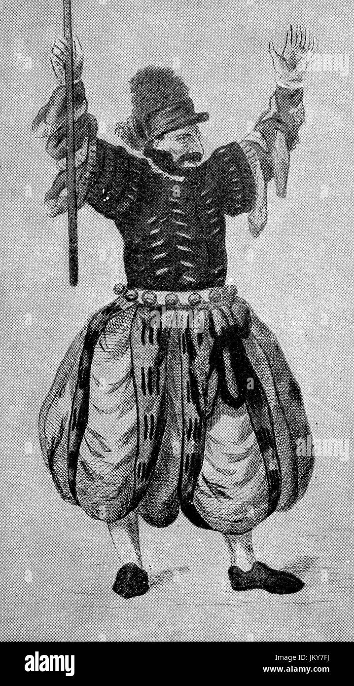 Digital verbessert: Mann im Harem Hose, Kleidung, der Harem Hosen Mode und Schamkapsel Mode im 16. Jahrhundert, Veröffentlichung aus dem Jahr 1882 Stockfoto
