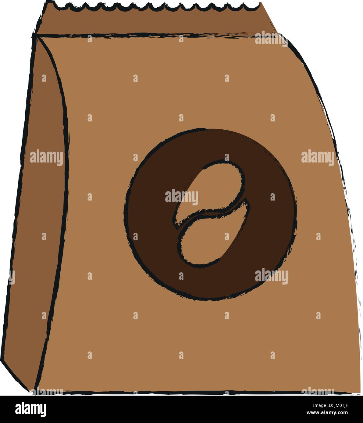 Packung Kaffee in Papiertüte Stock Vektor