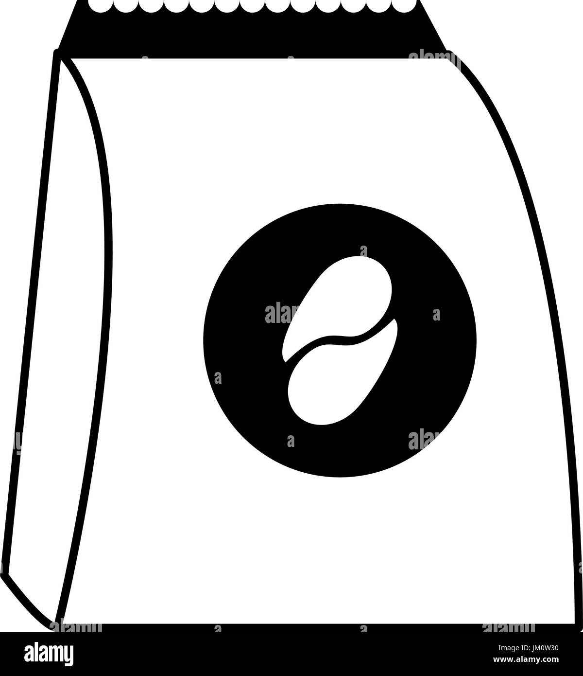 Packung Kaffee in Papiertüte Stock Vektor