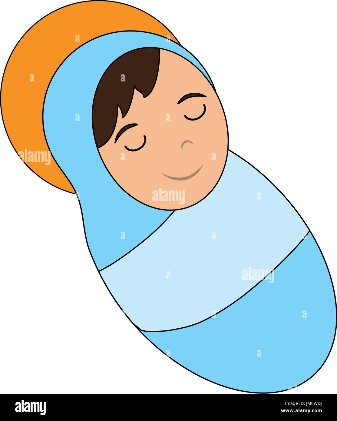 niedliche Baby Jesus Cartoon Stock Vektor