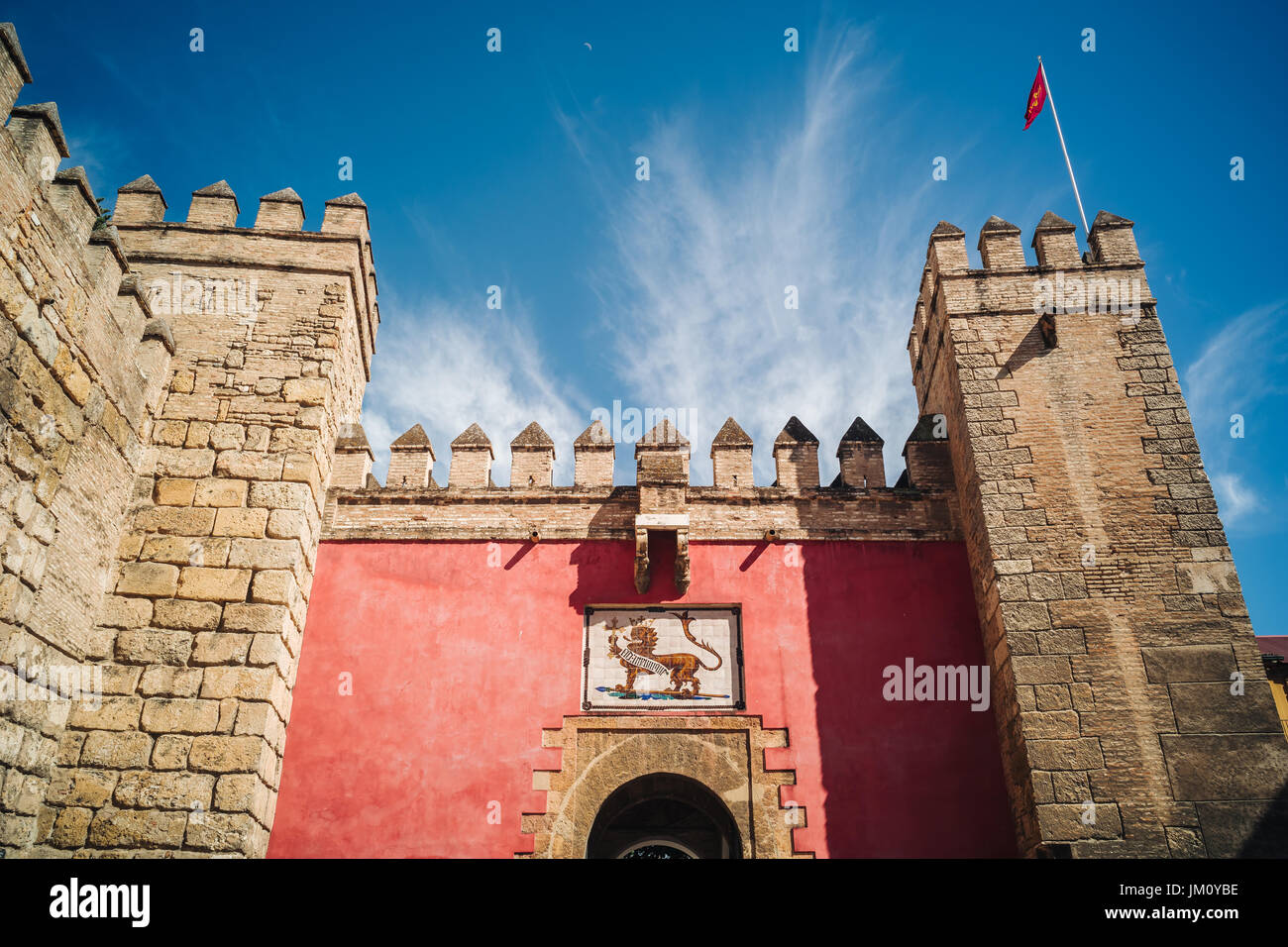 Die erstaunliche Alcazar, Royal Palace in Sevilla, Andalusien, Spanien Stockfoto