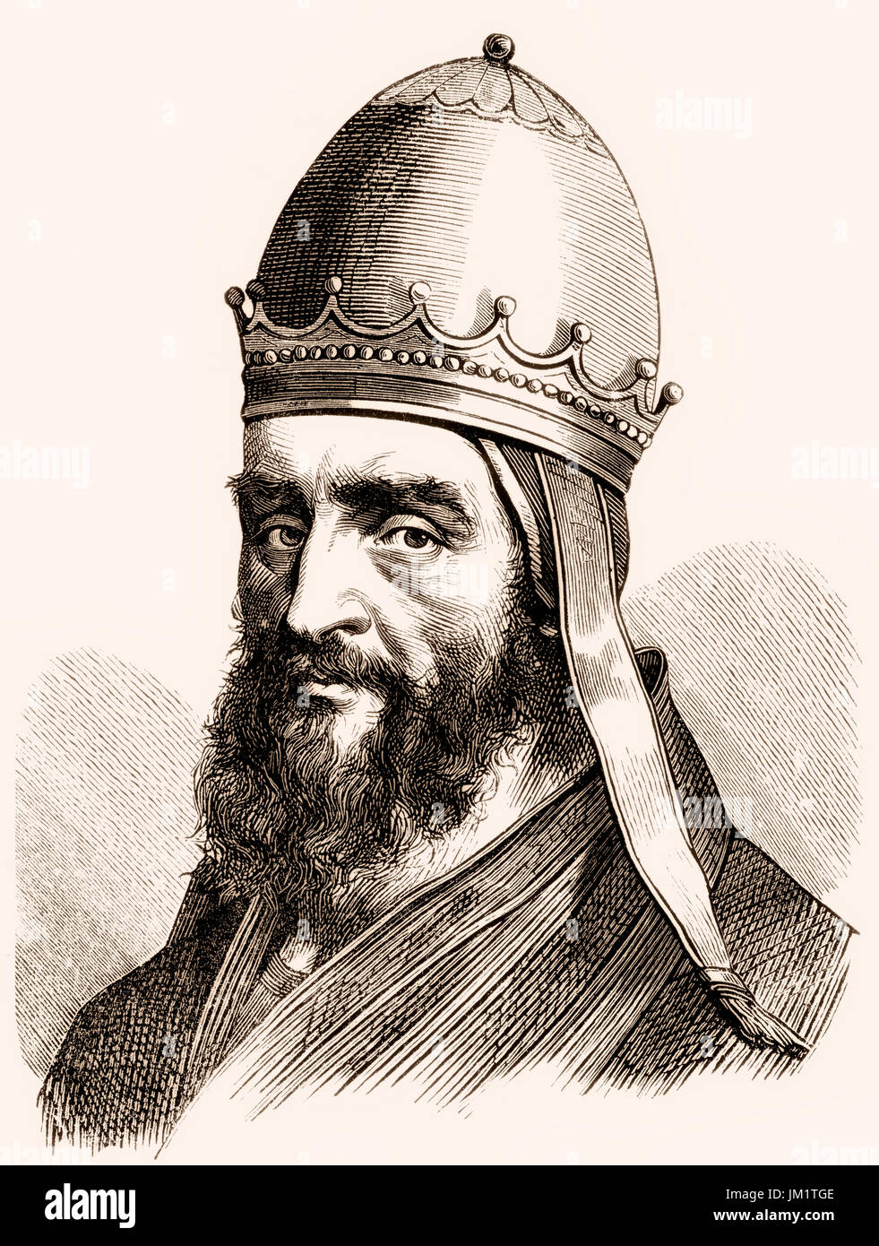 Papst Urban III., geboren Uberto Crivelli, regierte von 25 November 1185 bis zu seinem Tod im Jahr 1187 Stockfoto