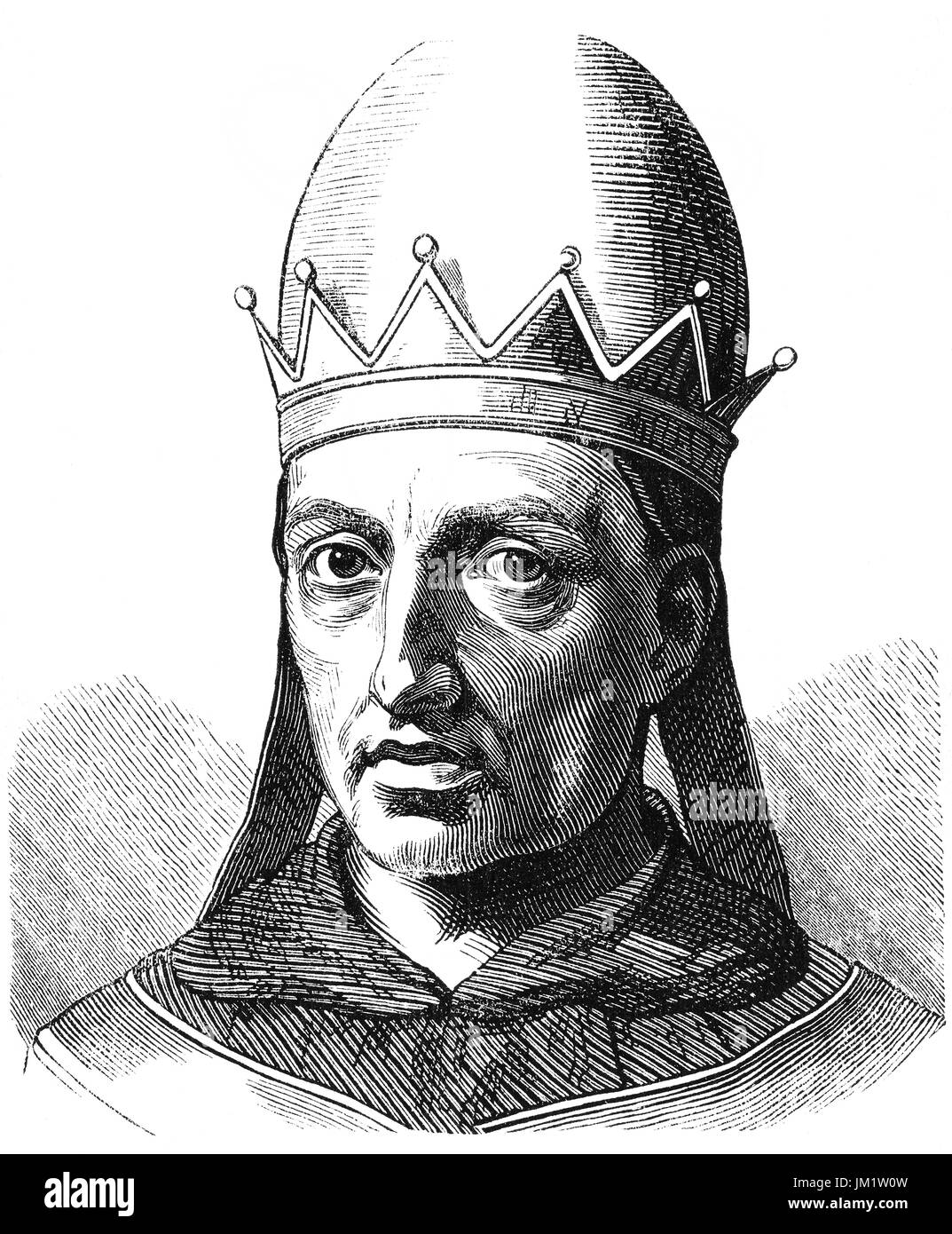 Papst Gregory X, c. 1210 – 10. Januar 1276, Teobaldo Visconti geboren, war Papst von 1 September 1271 bis zu seinem Tod im Jahre 1276 Stockfoto