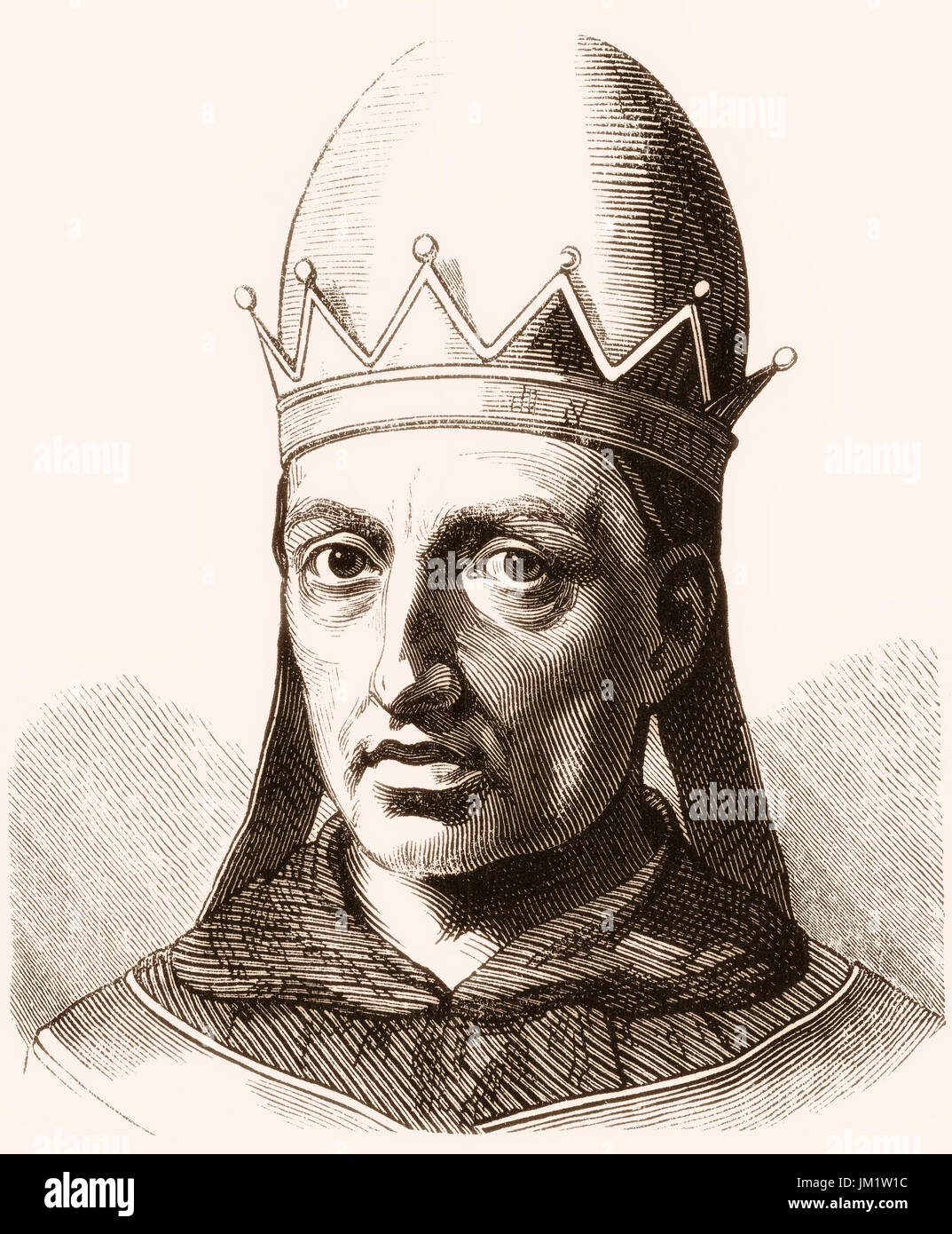 Papst Gregory X, c. 1210 – 10. Januar 1276, Teobaldo Visconti geboren, war Papst von 1 September 1271 bis zu seinem Tod im Jahre 1276 Stockfoto