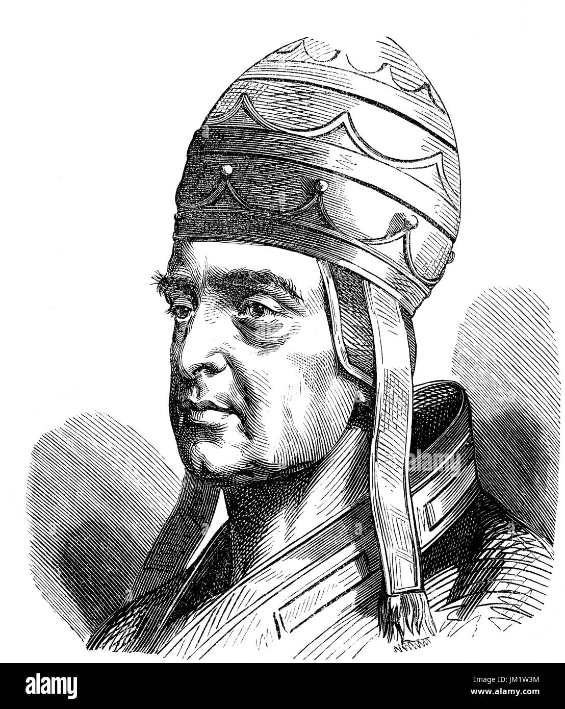 Bonifatius VIII., c. 1230 – 11. Oktober 1303, Benedetto Caetani geboren, war Papst von 24 Dezember 1294 bis zu seinem Tod Stockfoto