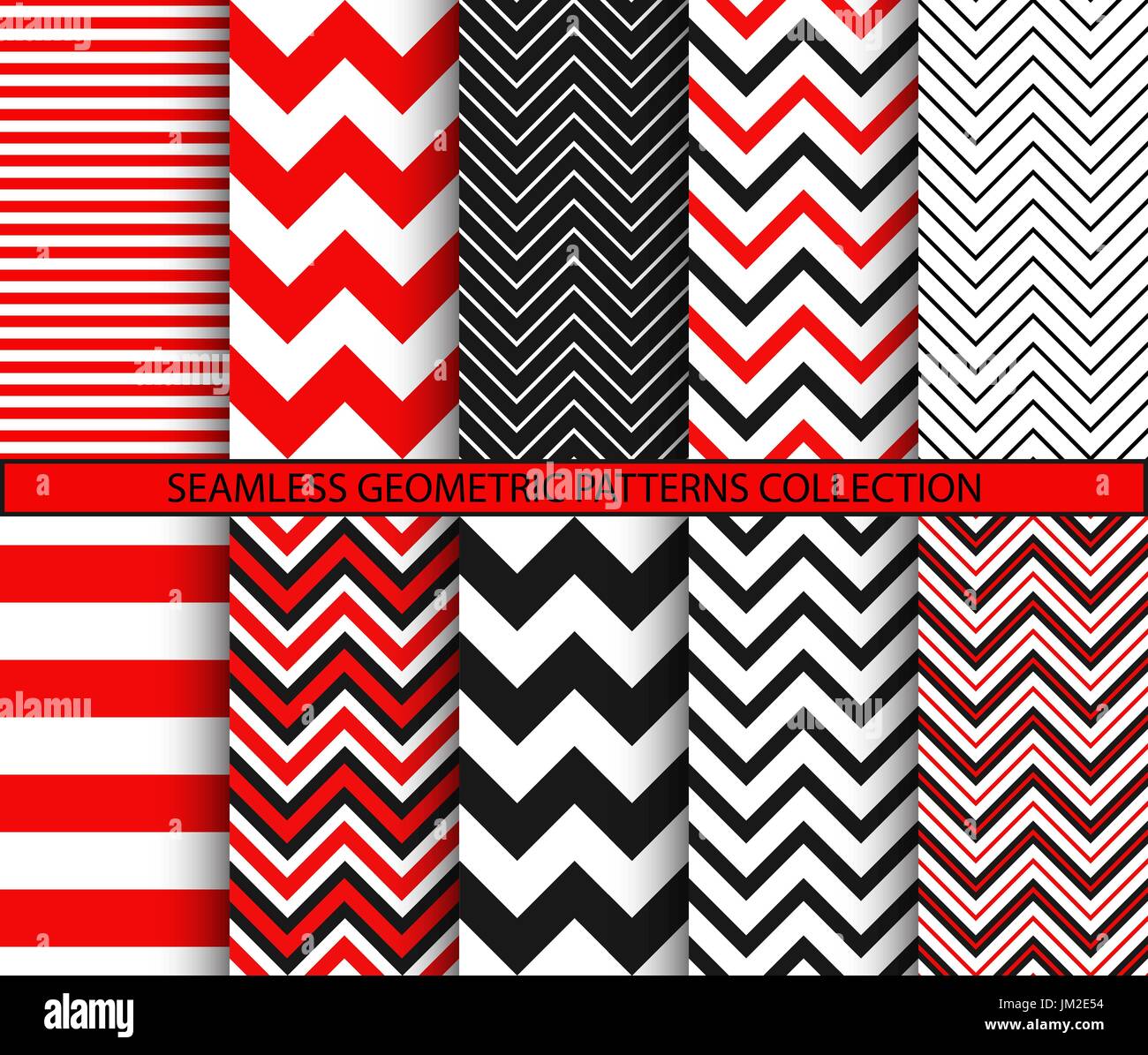 Nahtlose geometrische Muster-Kollektion Stock Vektor