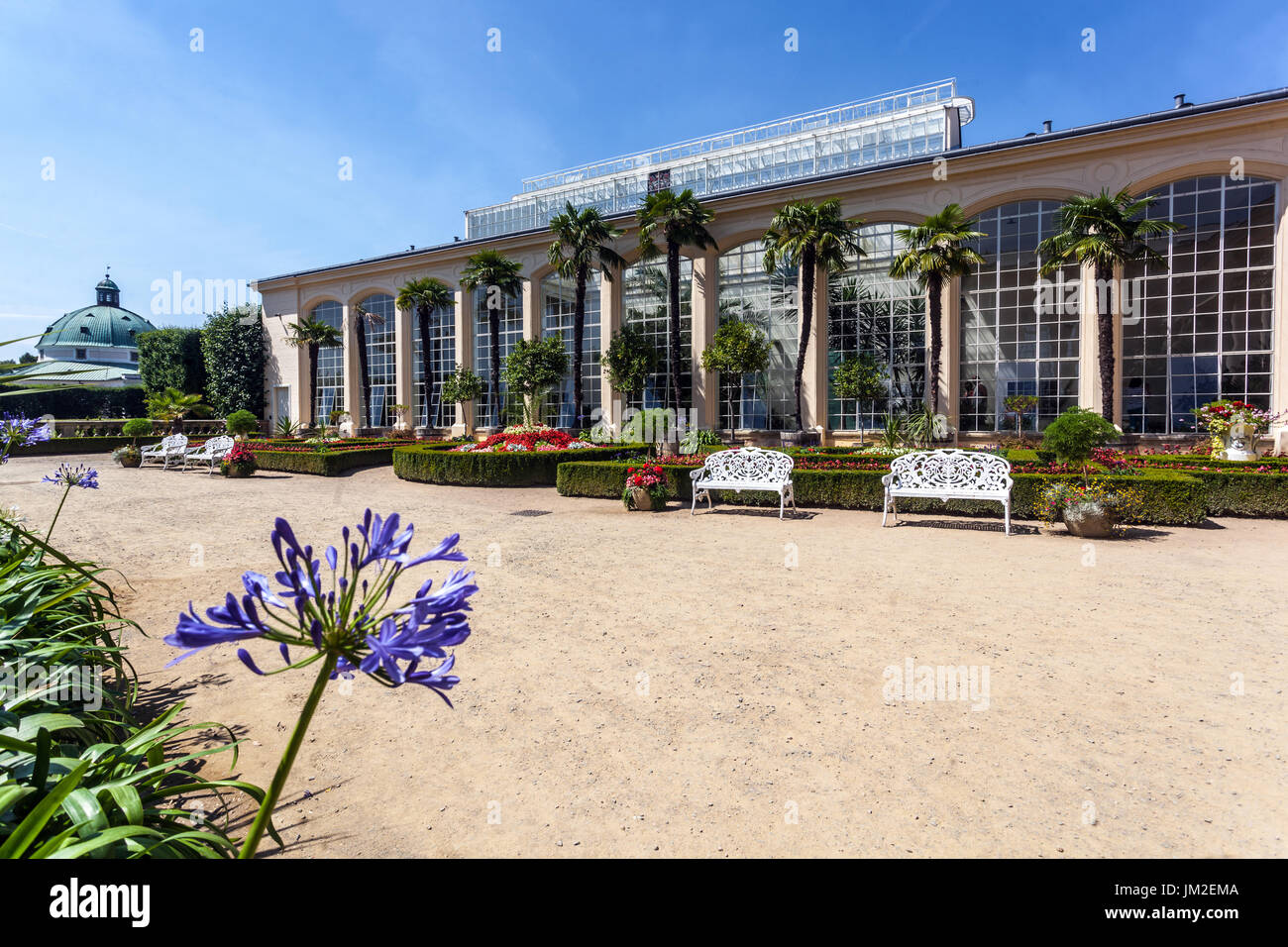 Gewächshaus in Pleasure Garden, Kromeriz Moravia, Tschechische Republik Stockfoto