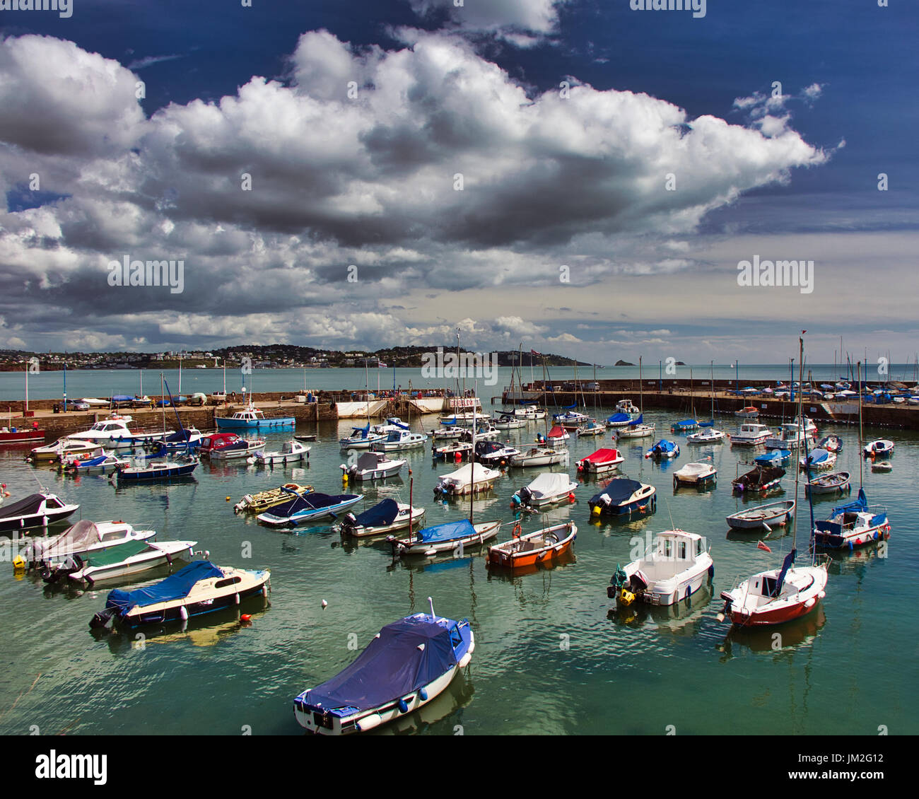 De - Devon: Hafen von Paignton, Torbay im Hintergrund Stockfoto