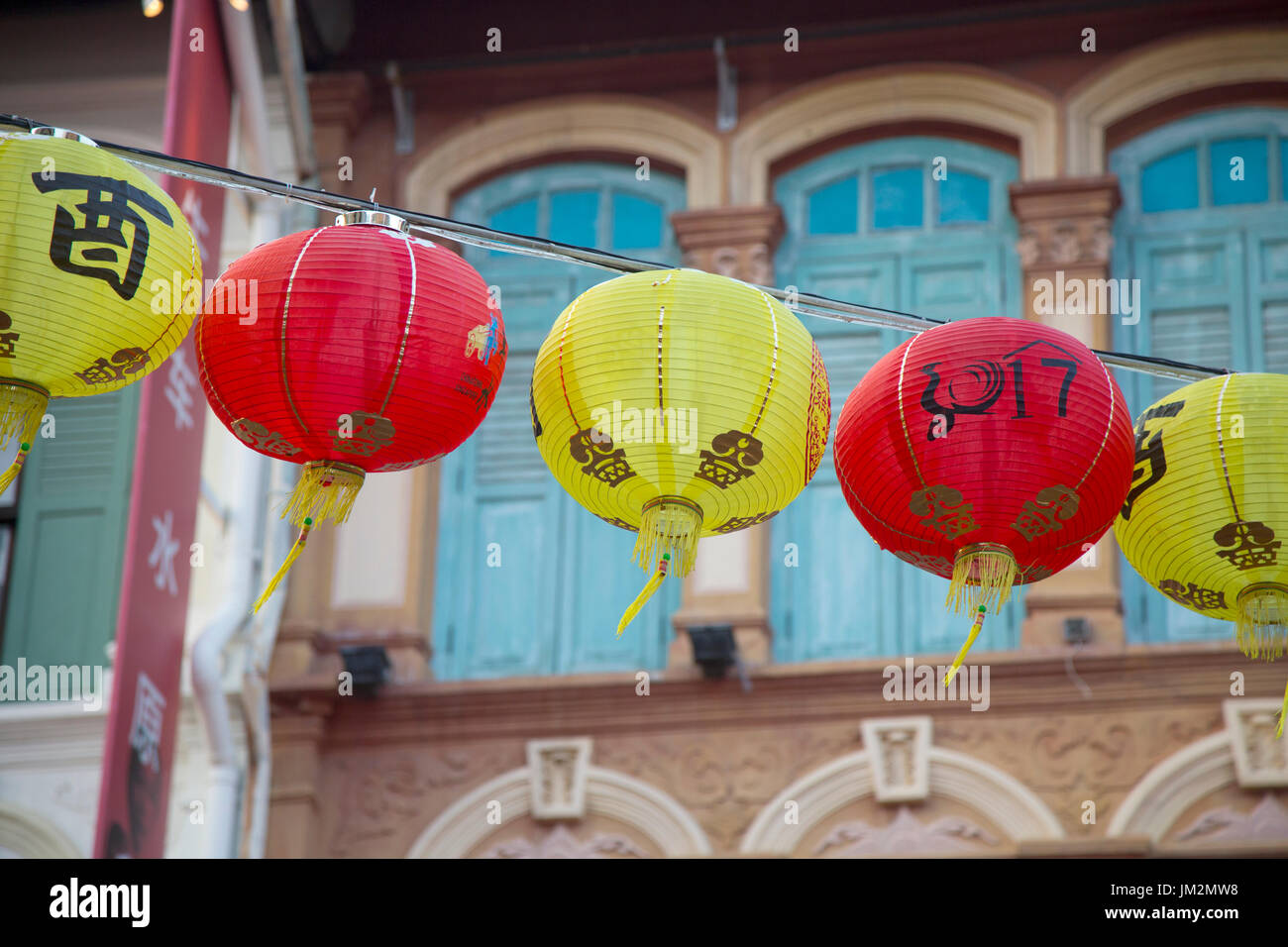 Lampions in Pagoda Street, Chinatown Stockfoto