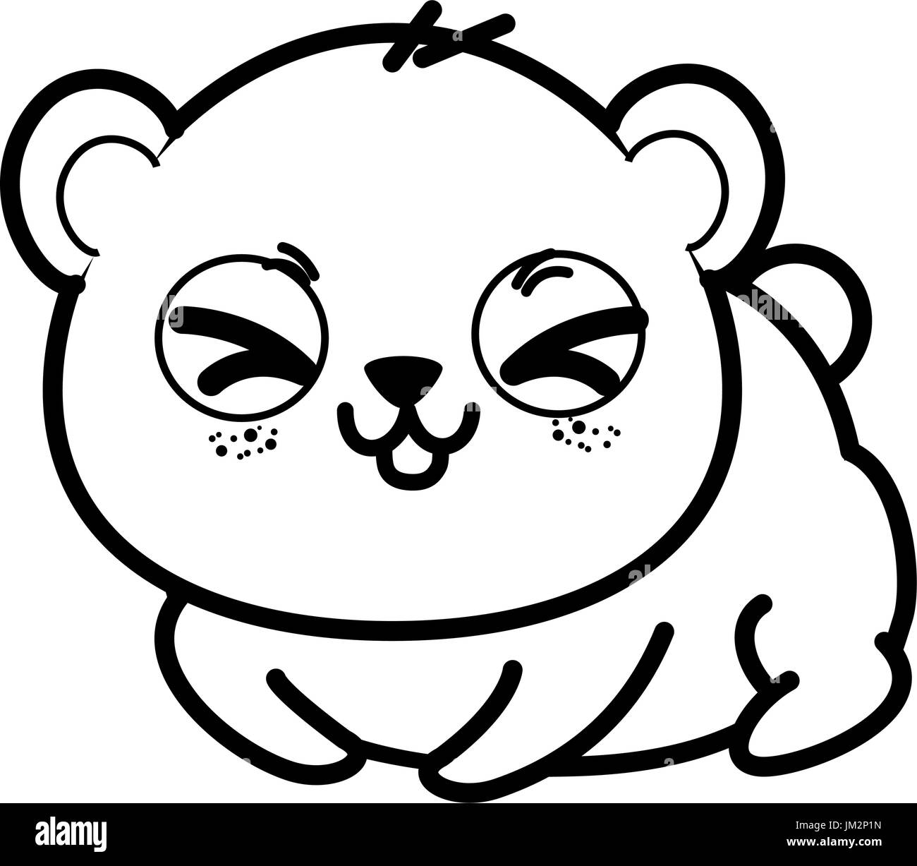 isolierten niedlich Panda Bär Symbol Vektor Illustration Grafik-design Stock Vektor