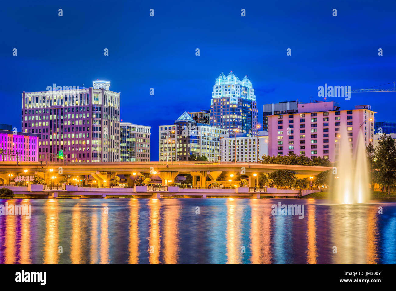 Orlando, Florida, USA Skyline auf dem Vierwaldstättersee. Stockfoto