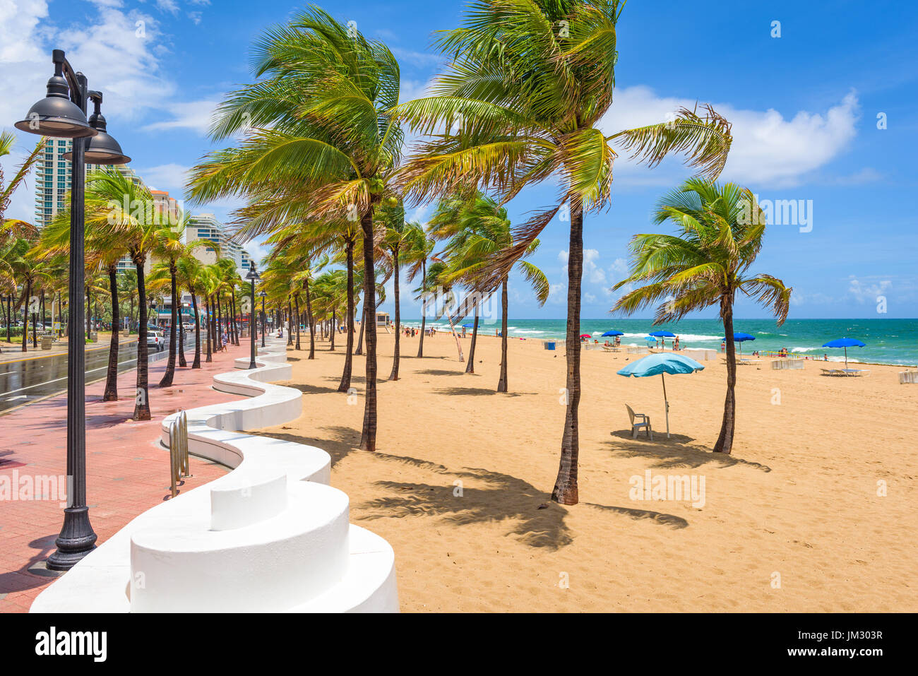 Fort Lauderdale, Florida, USA am Strand. Stockfoto