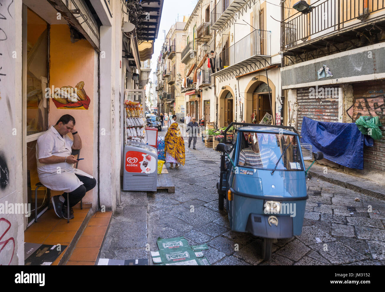 In der Vucciria Markt Bezirk Zentrum von Palermo, Sizilien. Stockfoto