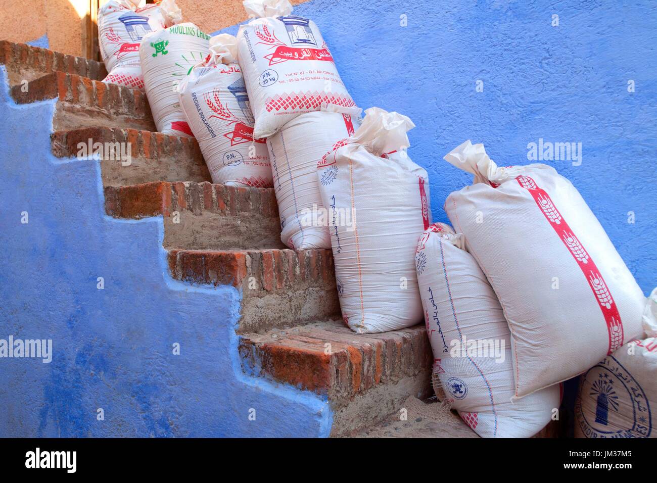 Die blaue Stadt, Marokko Stockfoto