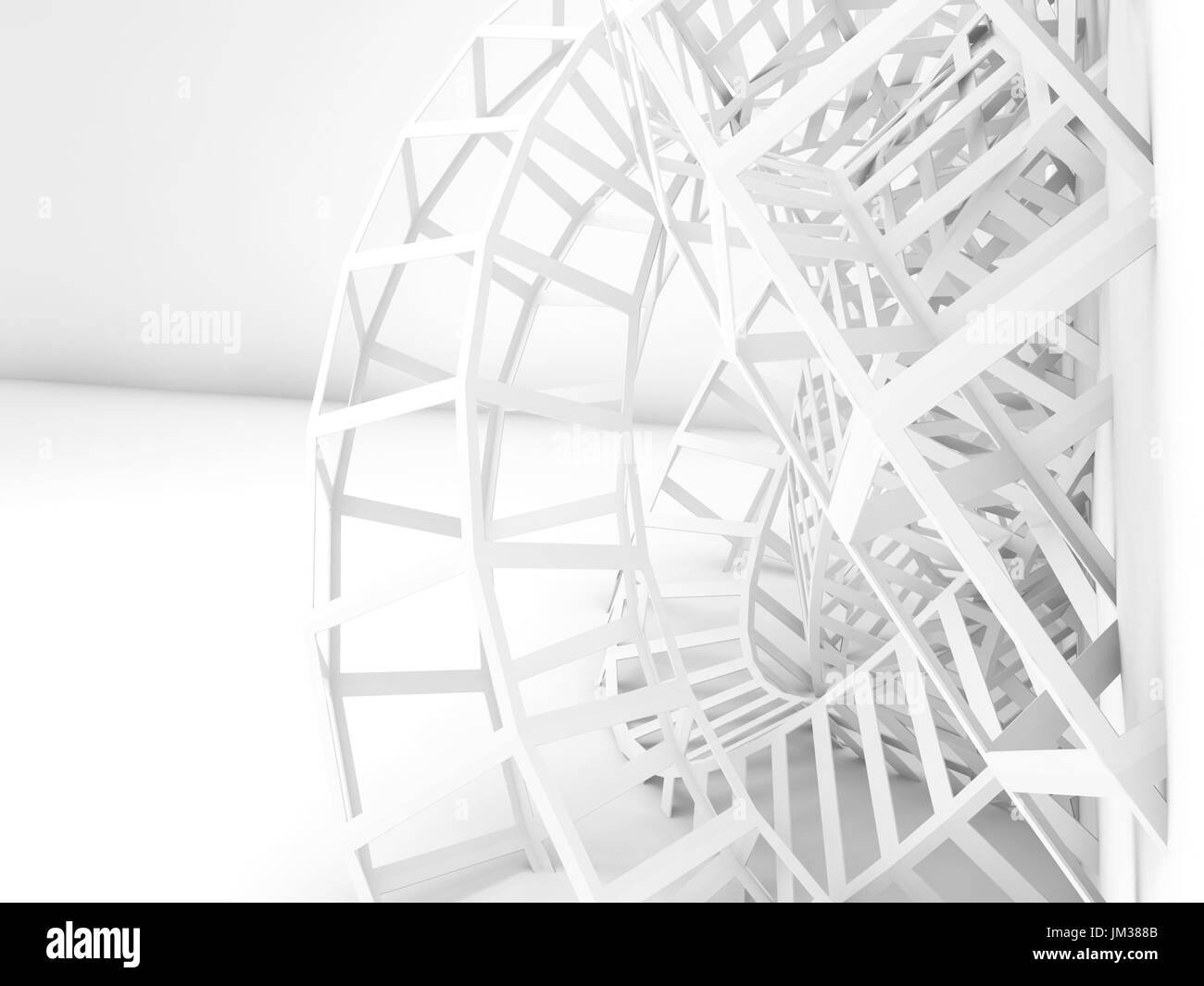 Abstrakte digitale Hintergrund, Struktur Installation Draht. 3D Render-illustration Stockfoto