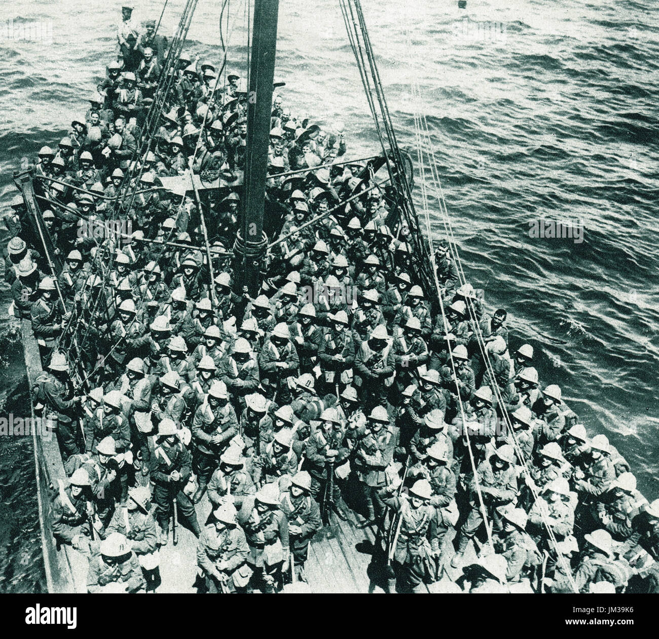 Britische Truppen gehen an Land, Dardanelles Kampagne Stockfoto