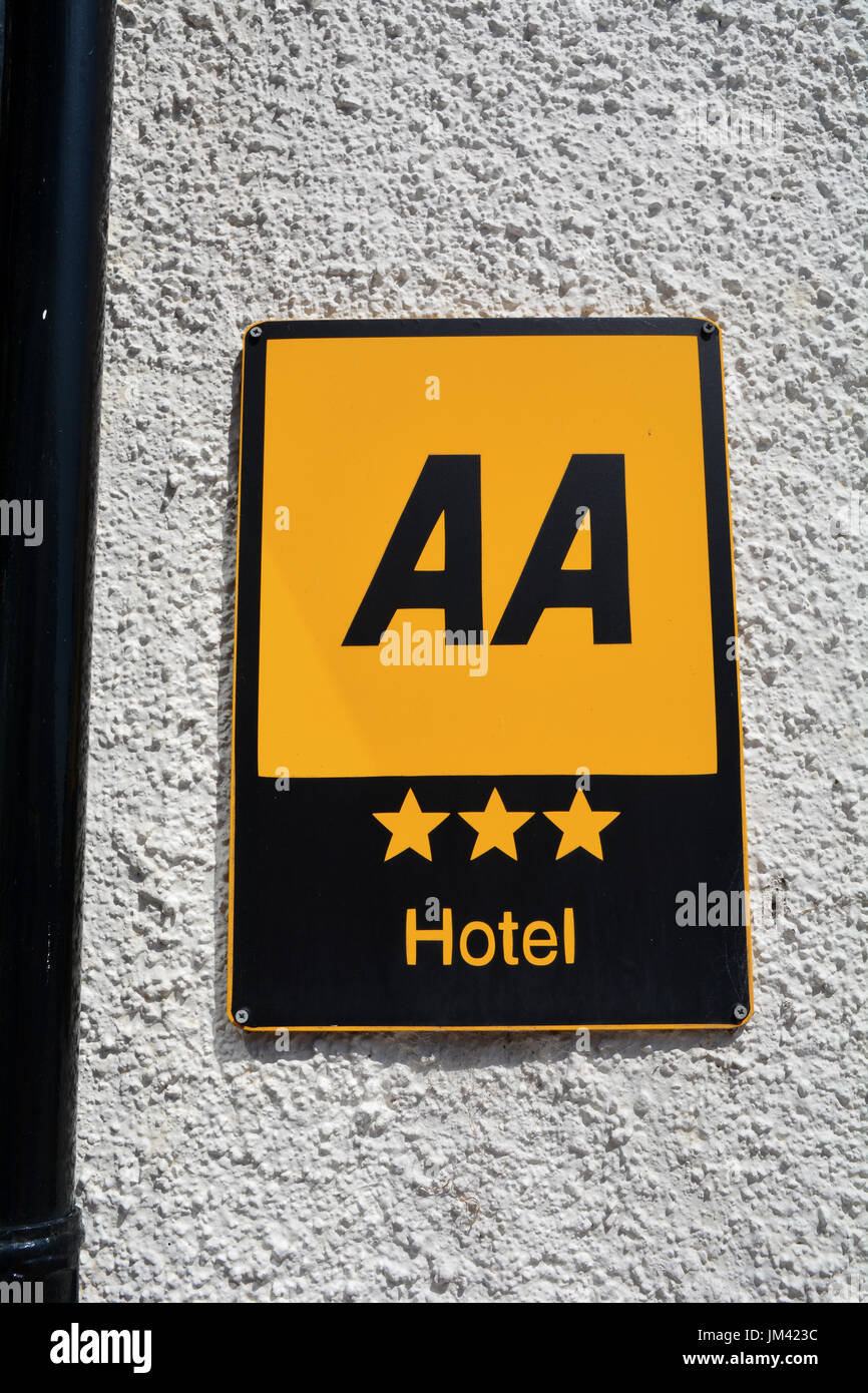 AA 3 Sternehotel Zeichen Stockfoto