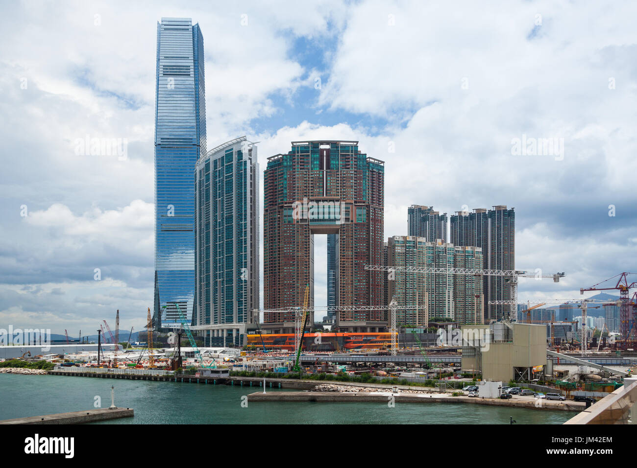 HONG KONG - 17. Juli 2014: Das International Commerce Centre Stockfoto