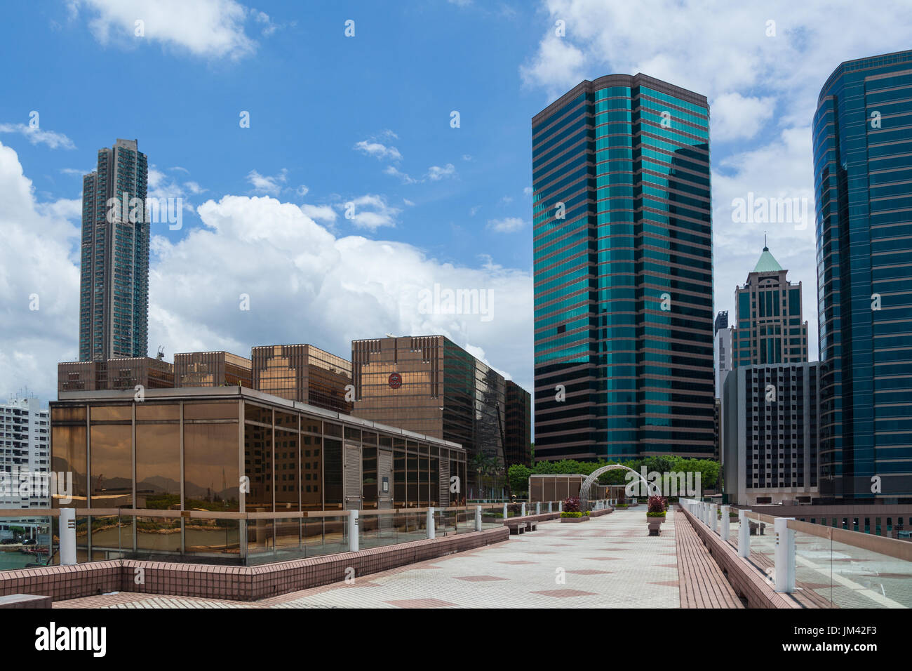 HONG KONG - 17. Juli 2014: Das International Commerce Centre Stockfoto