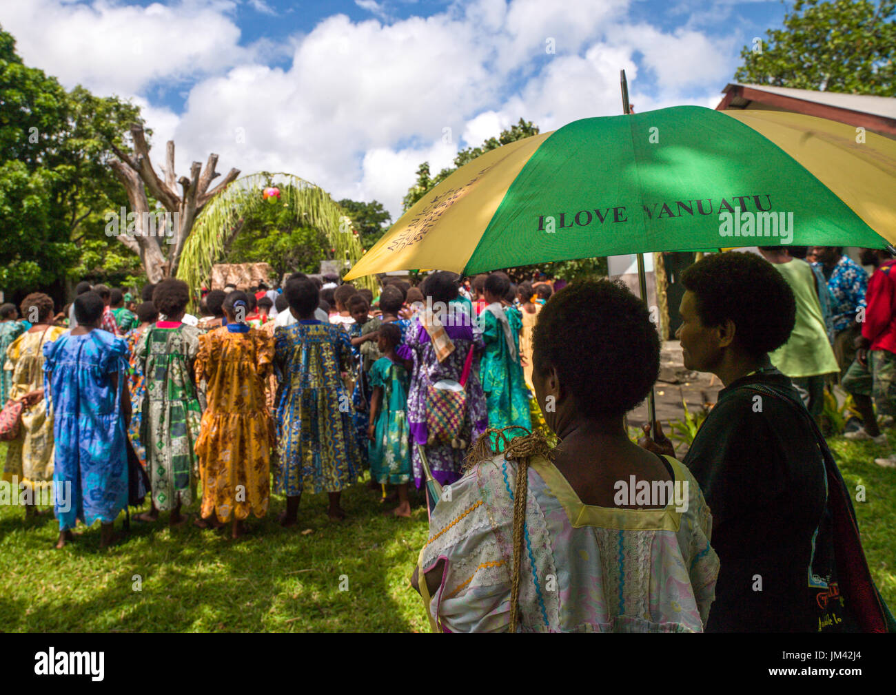 Traditionelle Hochzeit in den Stamm, Provinz Malampa, Ambrym Insel, Vanuatu Stockfoto