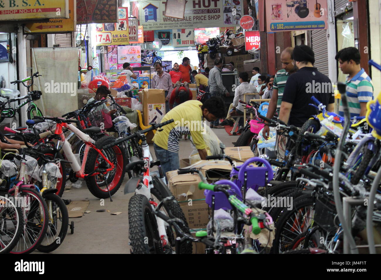 Jhandewalan Zyklus Market, New Delhi, Indien Stockfoto