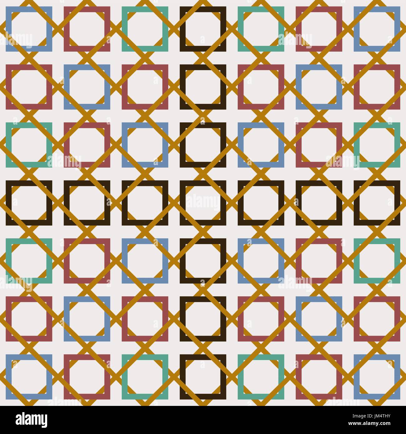 Inspiriert vom klassischen arabischen Mosaikfliese geometrisches Muster gefliest. Moderne Musterdesign basierend auf traditionellen orientalischen maurischen Mustern verwoben. EPS-1 Stock Vektor
