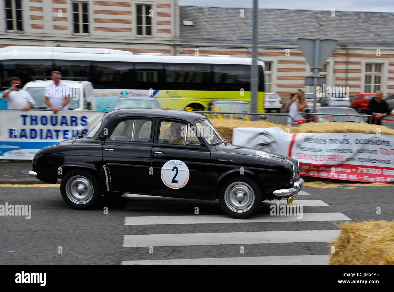 Salon Auto RacingRenault Dauphine beim historischen grand Prix Bressuire, Frankreich Stockfoto