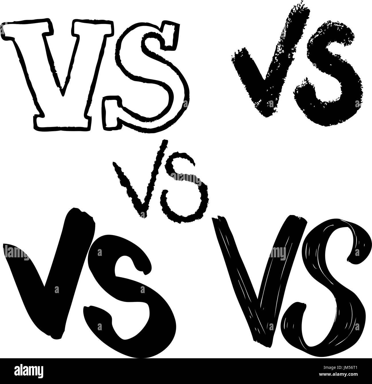 Im Vergleich zu schreiben. Symbol Wettbewerb VS. Vektor-illustration Stock Vektor