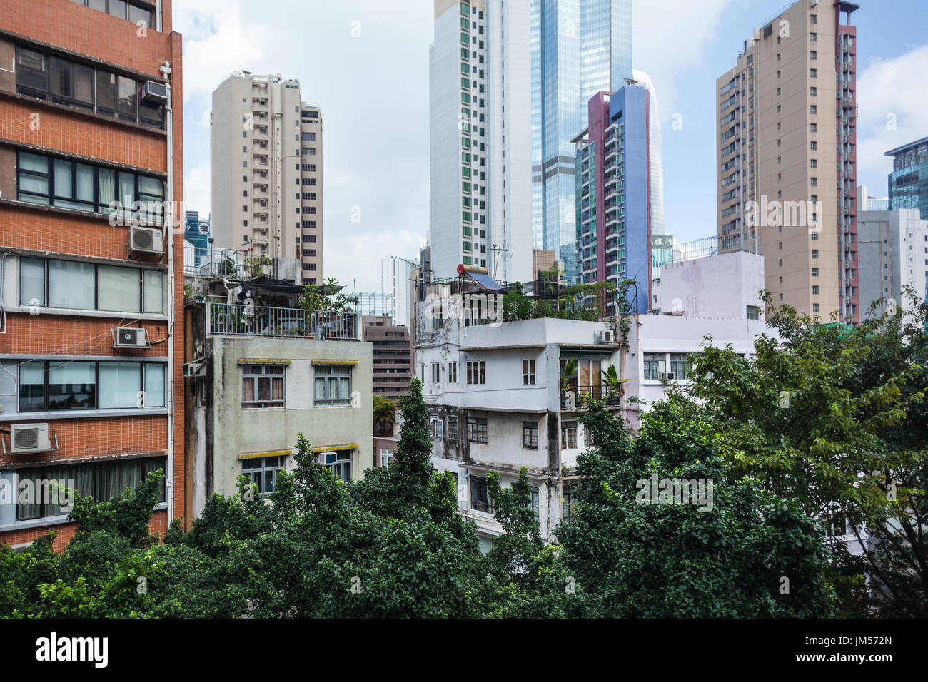 HONG KONG - 22. Oktober 2016: Residential District von Hong Kong island China Stockfoto