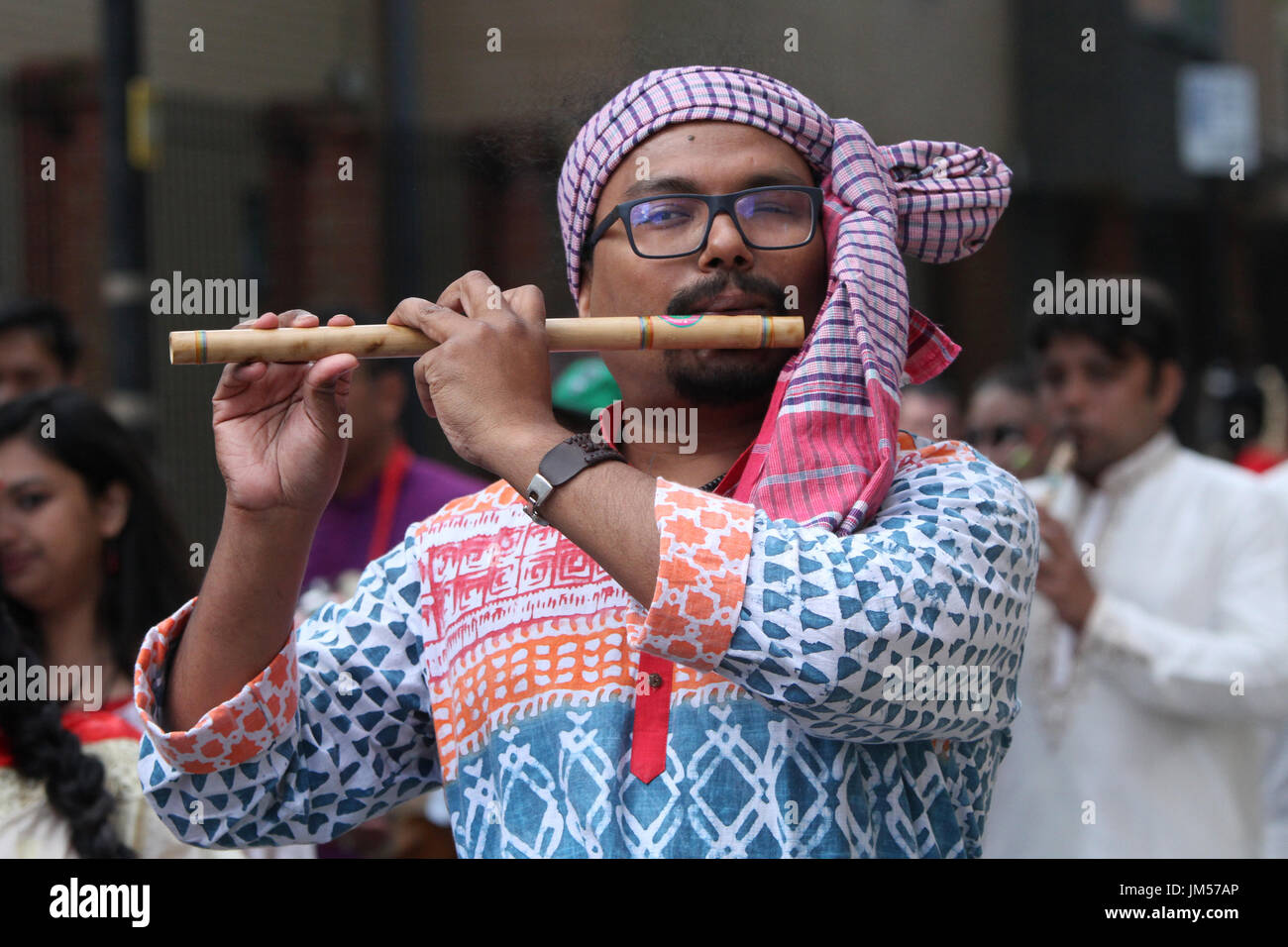 Boishakhi Mela - Bengali Neujahrsparade Brick Lane, London, UK. Stockfoto